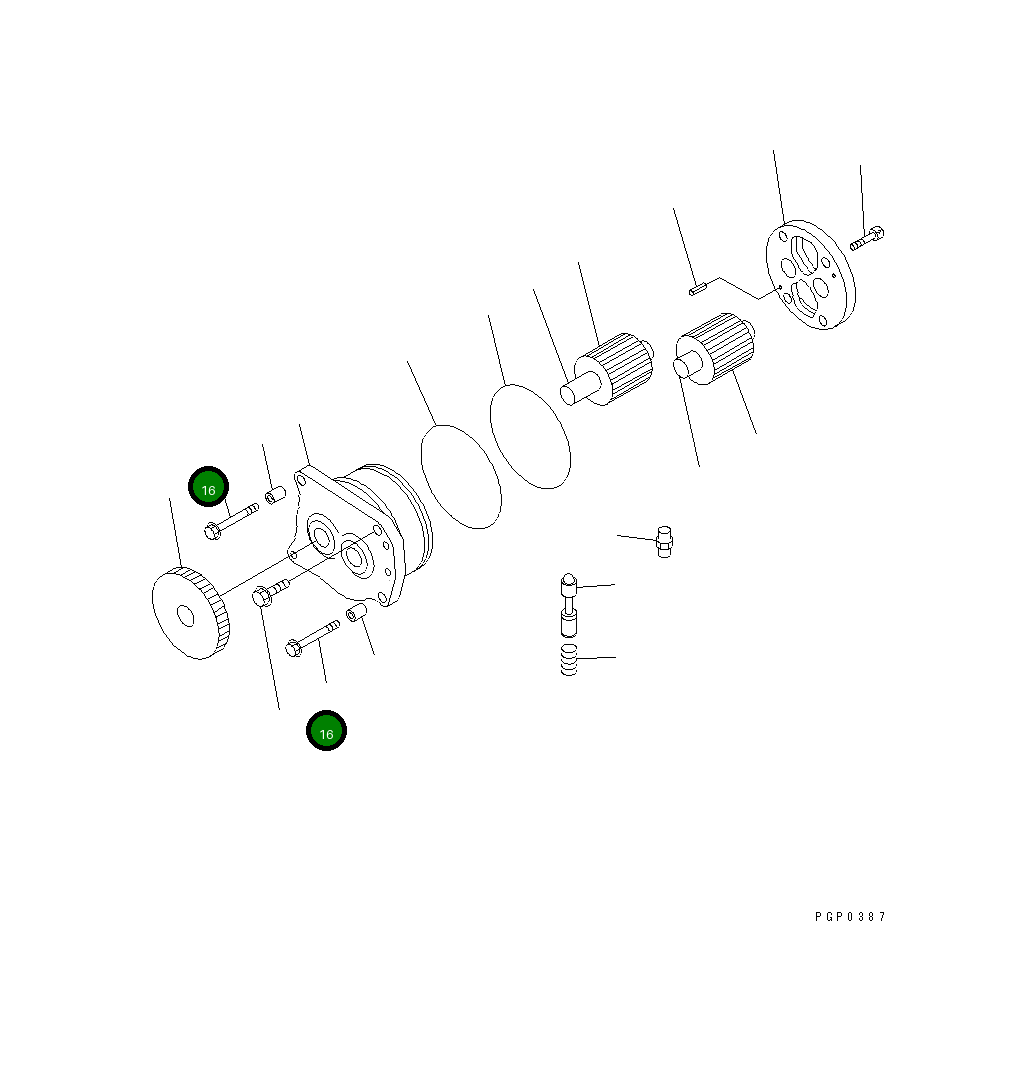 Болт CU3895438 Komatsu