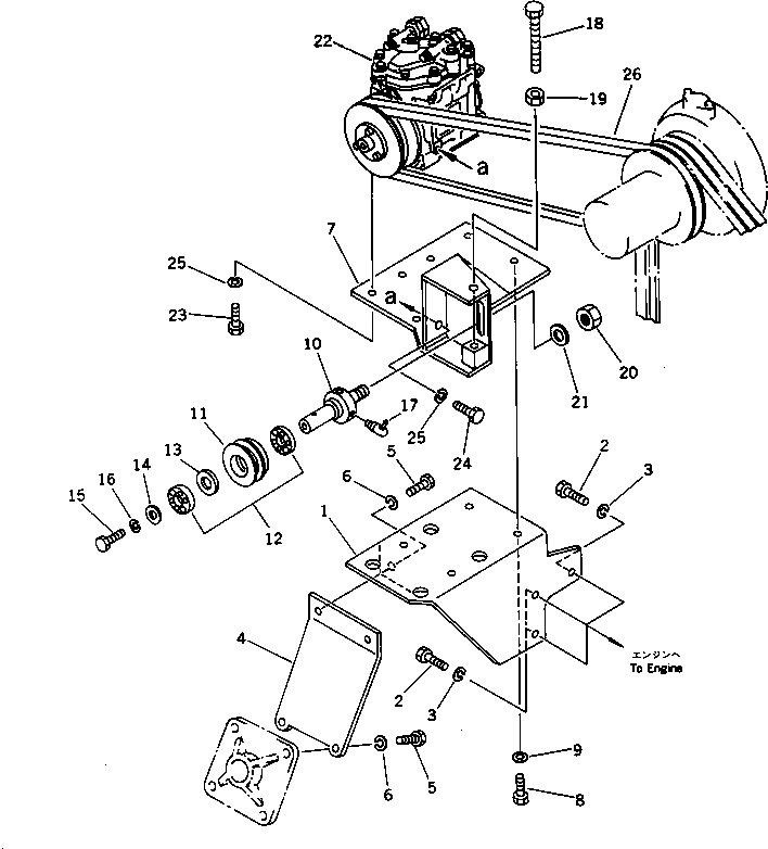Болт 6715-61-3810  Komatsu