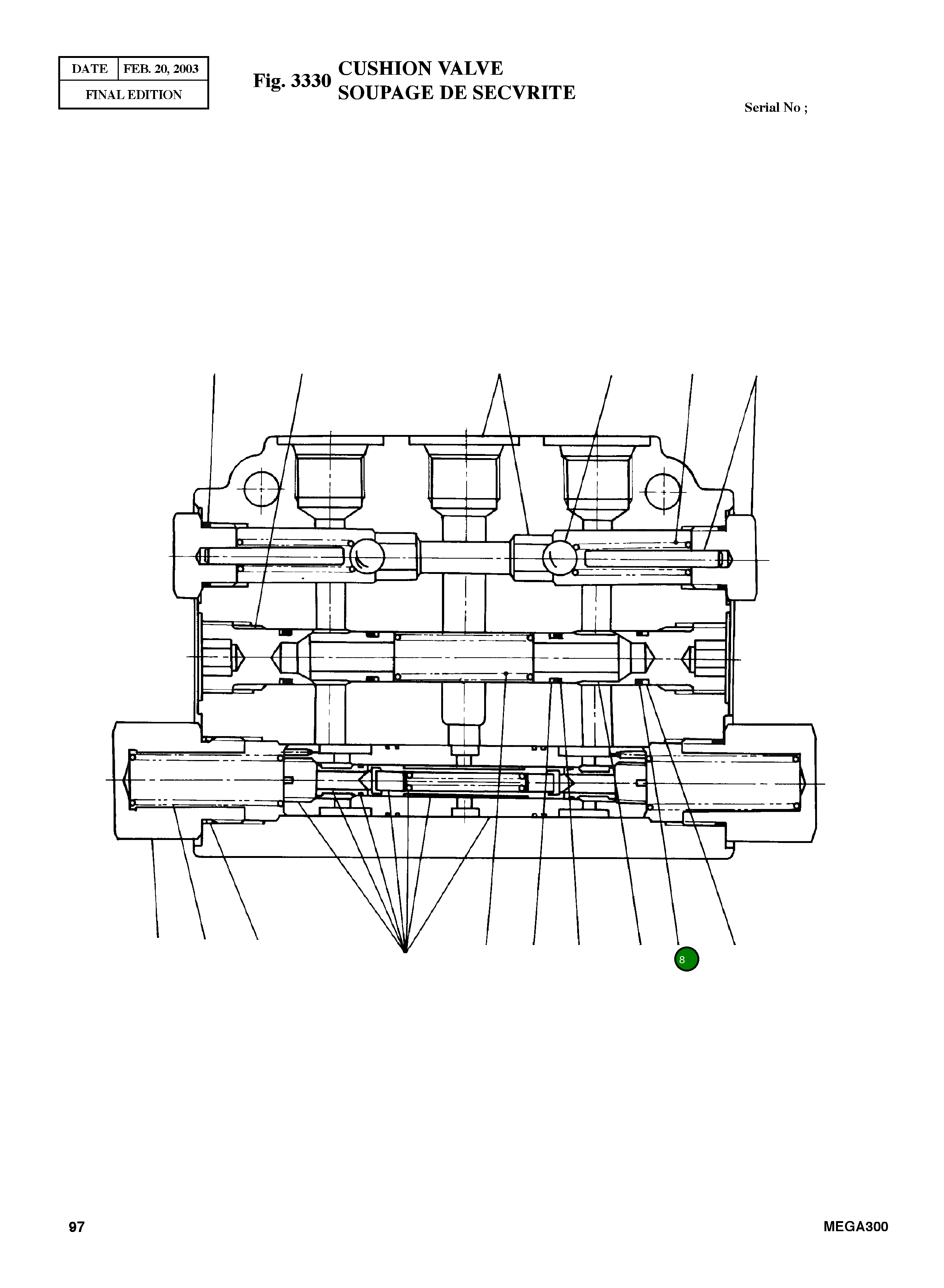Кольцо уплотнительное (O-Ring) 15203  Komatsu