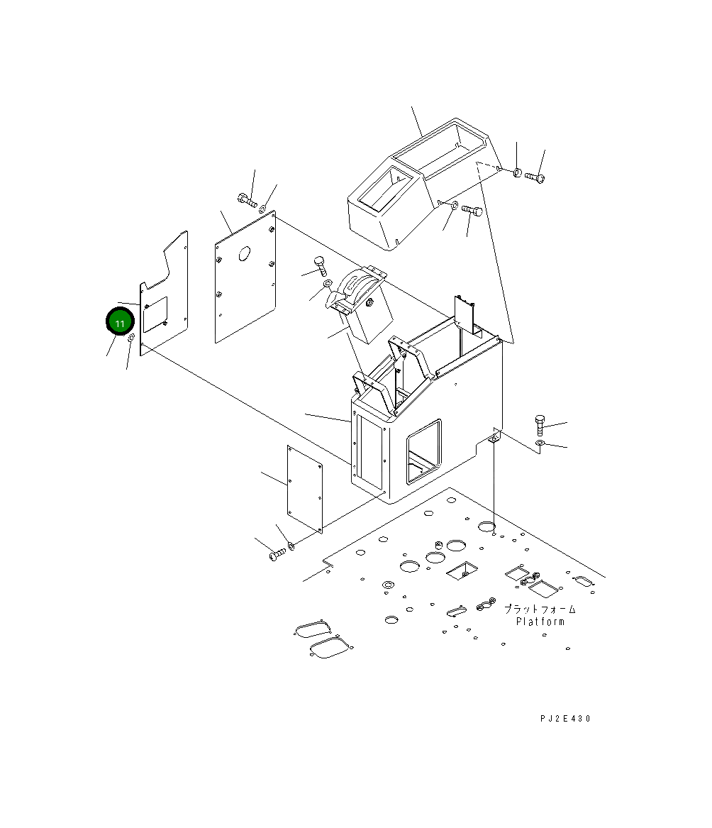 Крышка 23B-43-34615 Komatsu