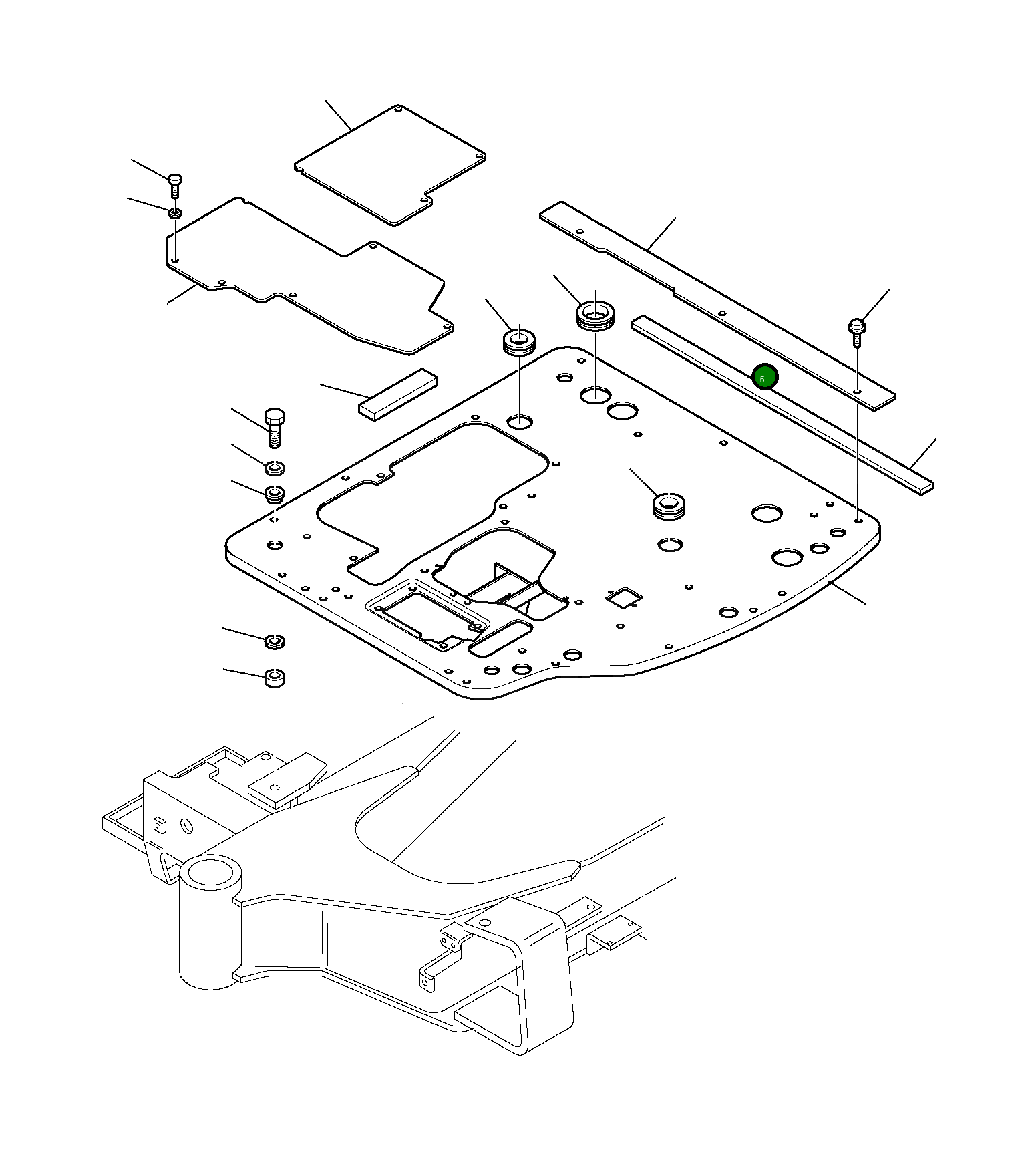 Крышка 3F2042604 Komatsu