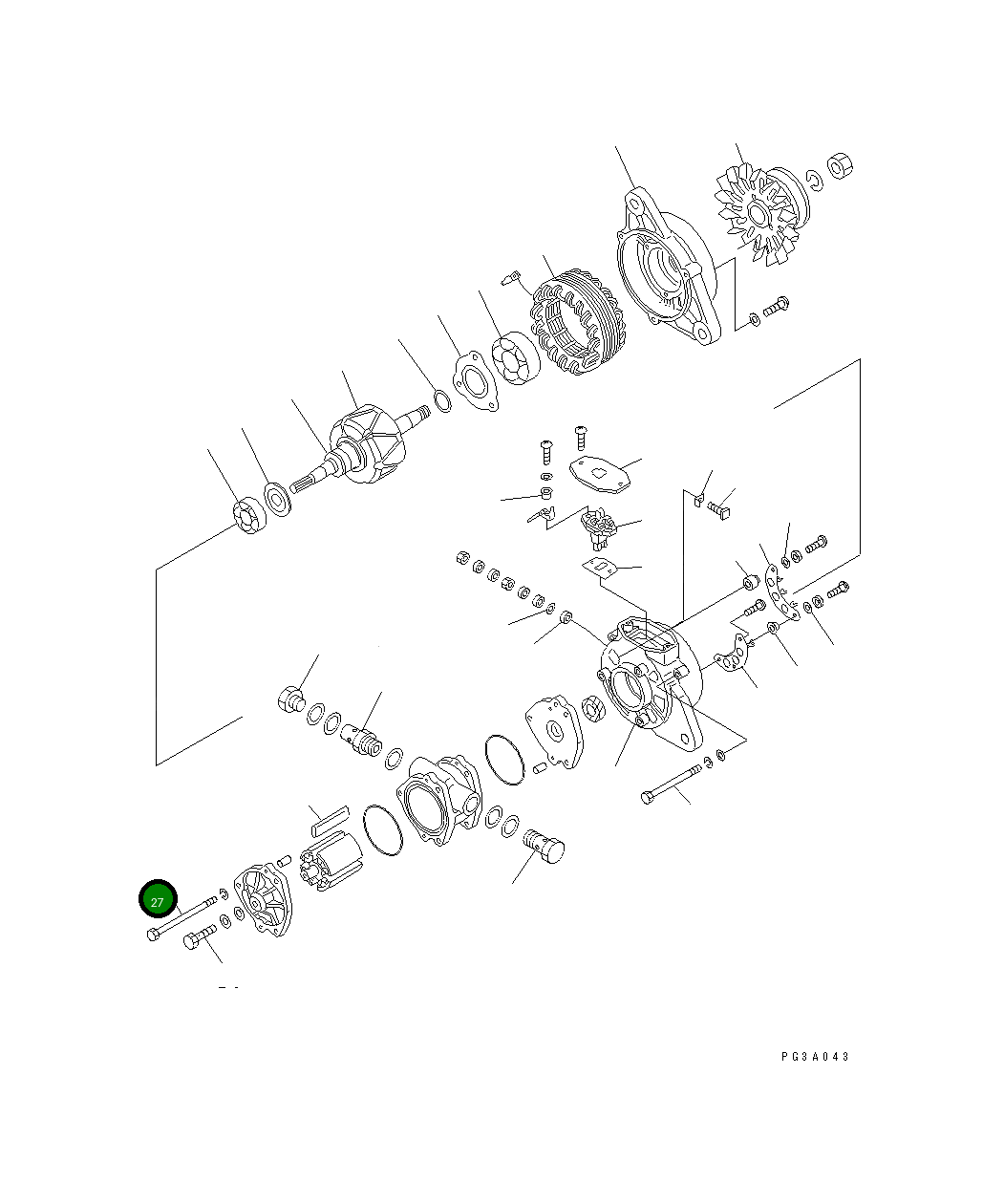 Болт KD0-0090-08002 Komatsu