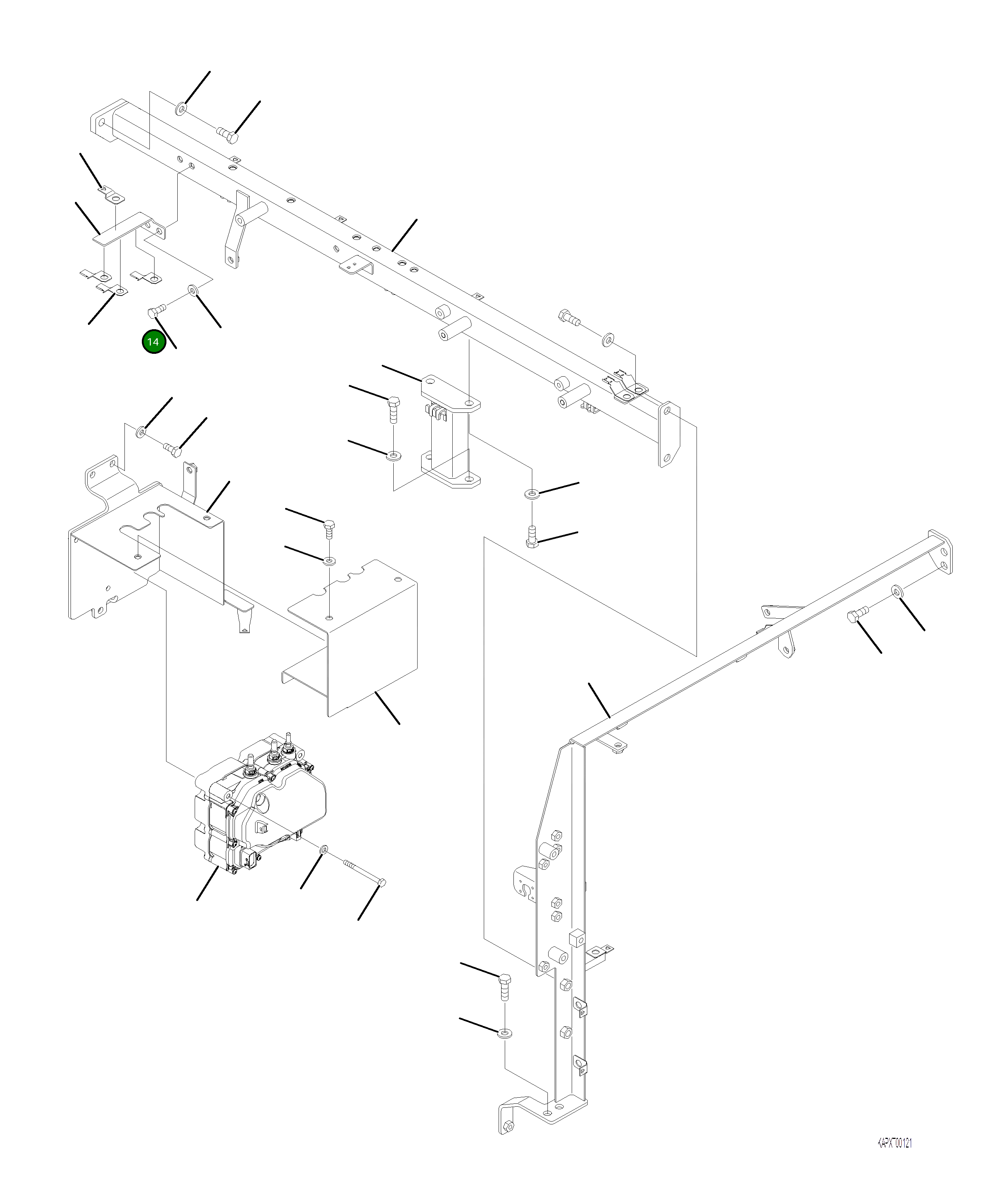 Болт 01010-D0890  Komatsu