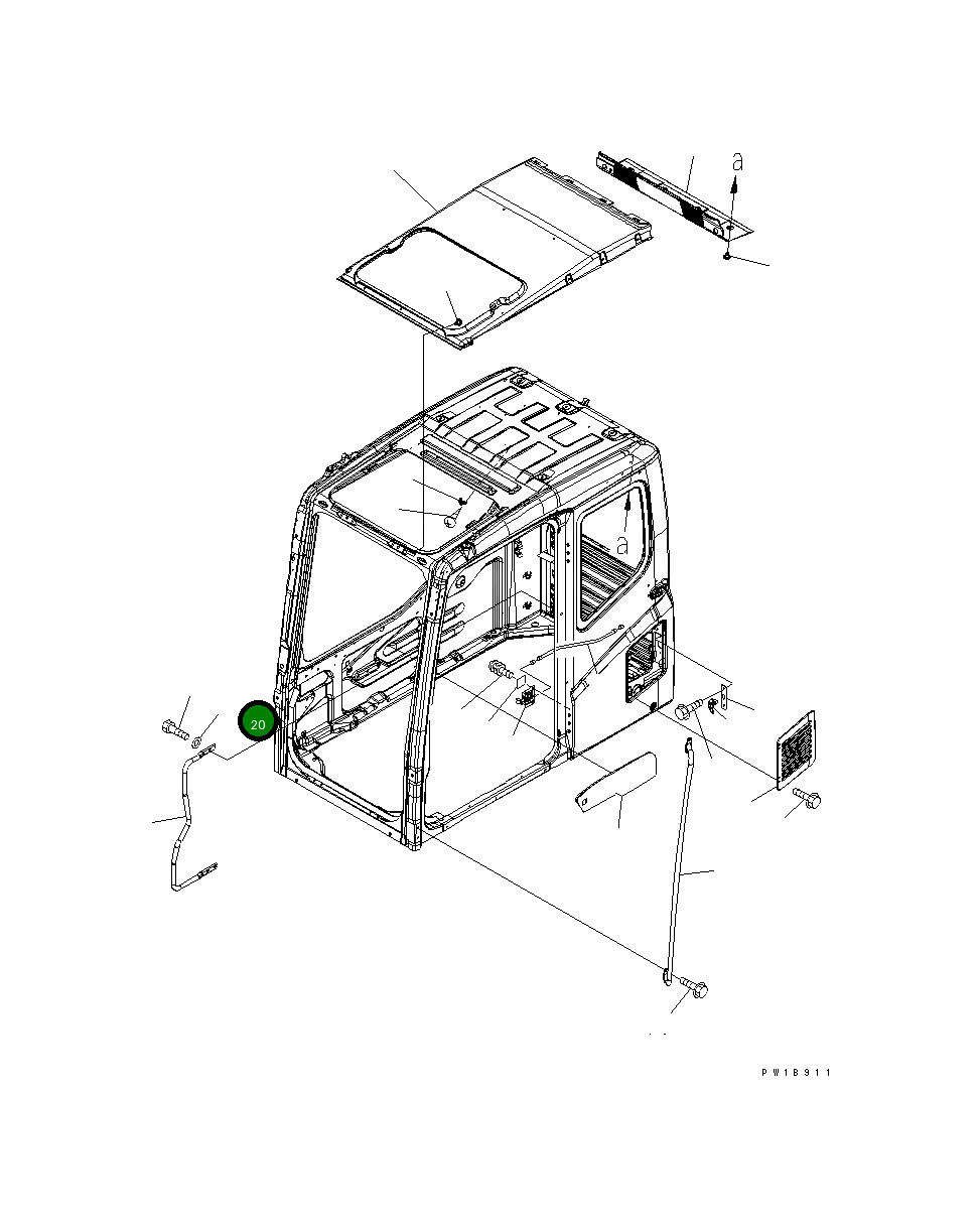 Болт 01010-D1020 Komatsu