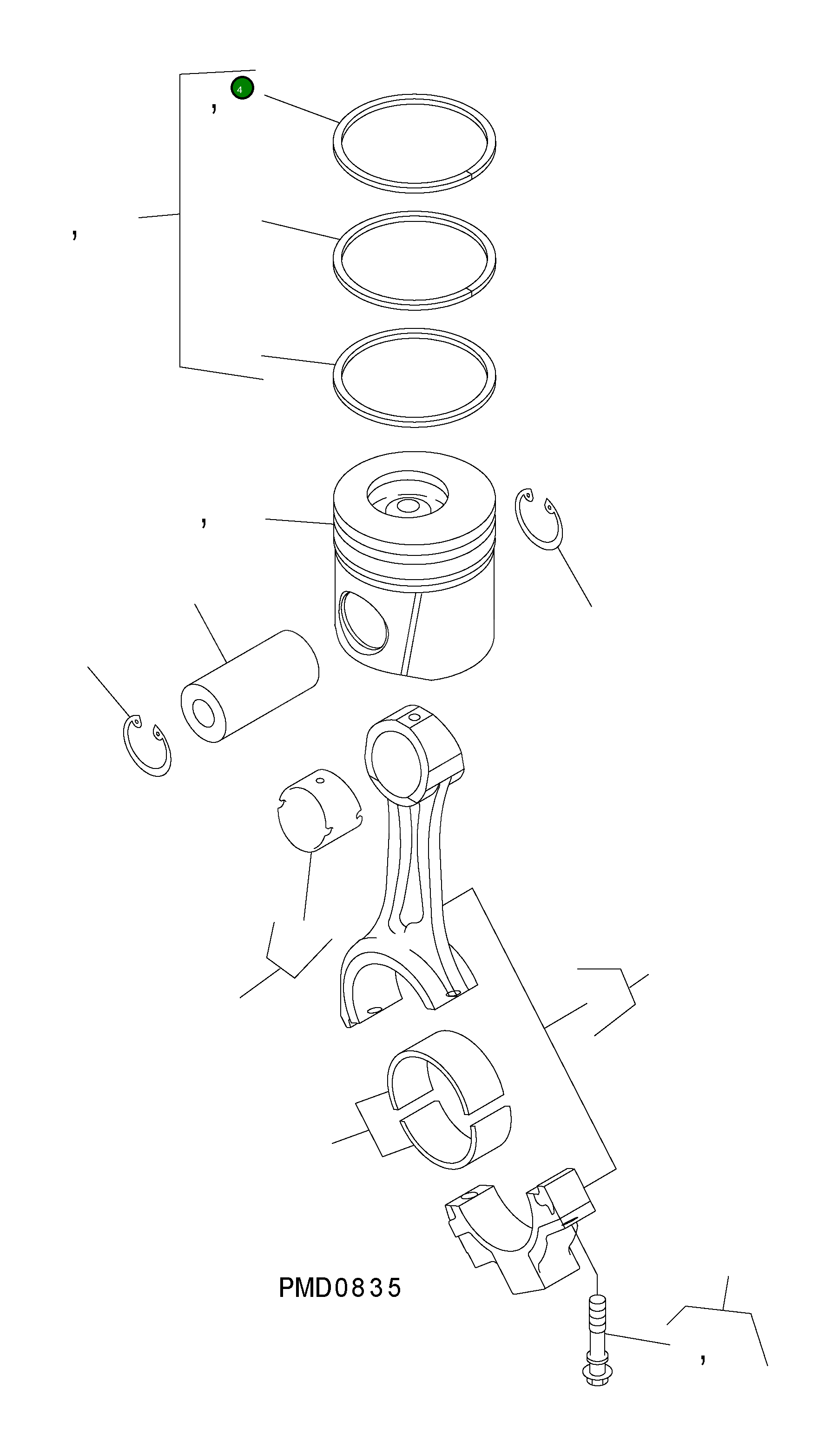 Кольцо 6738-31-2311  Komatsu