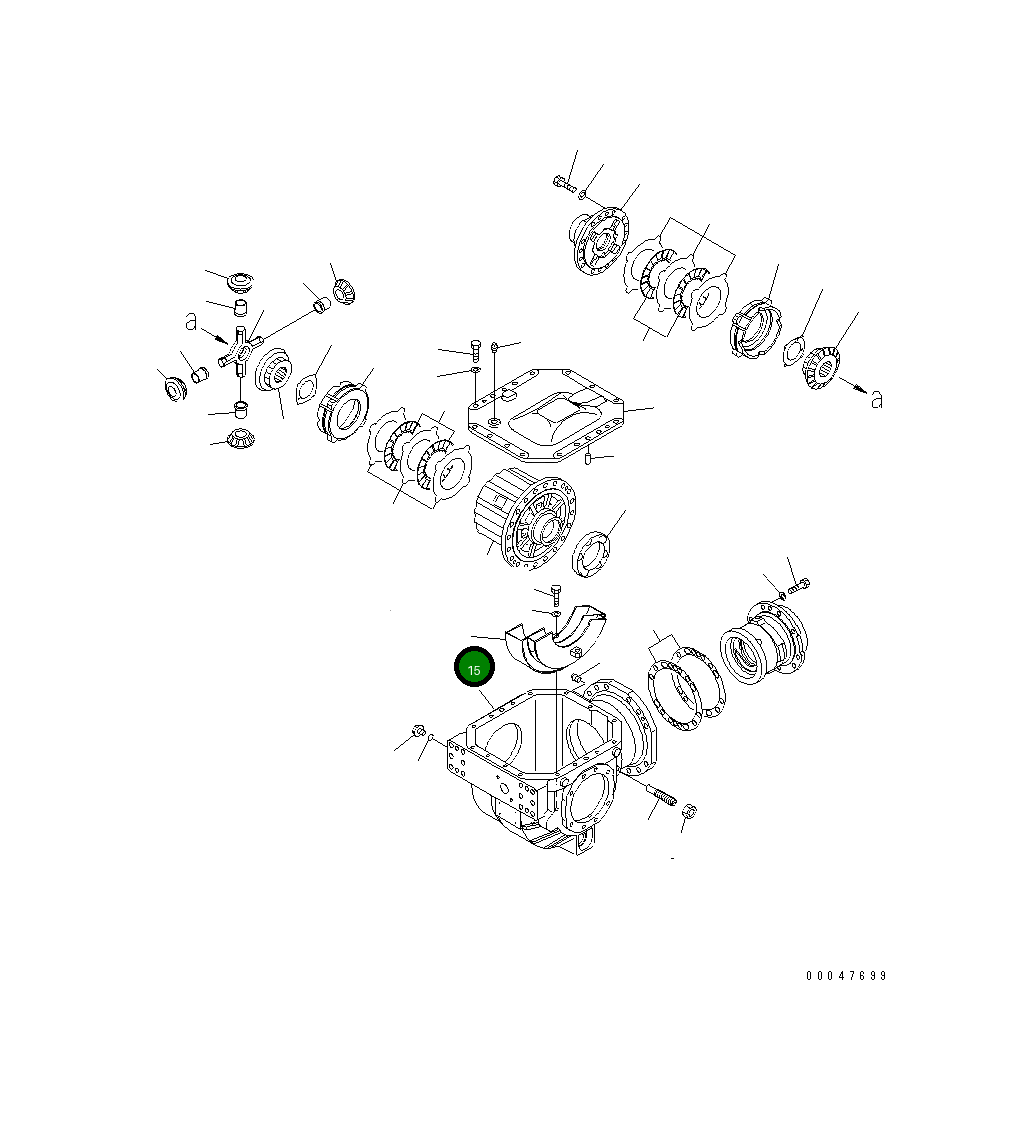 Крышка 56D-27-19621 Komatsu