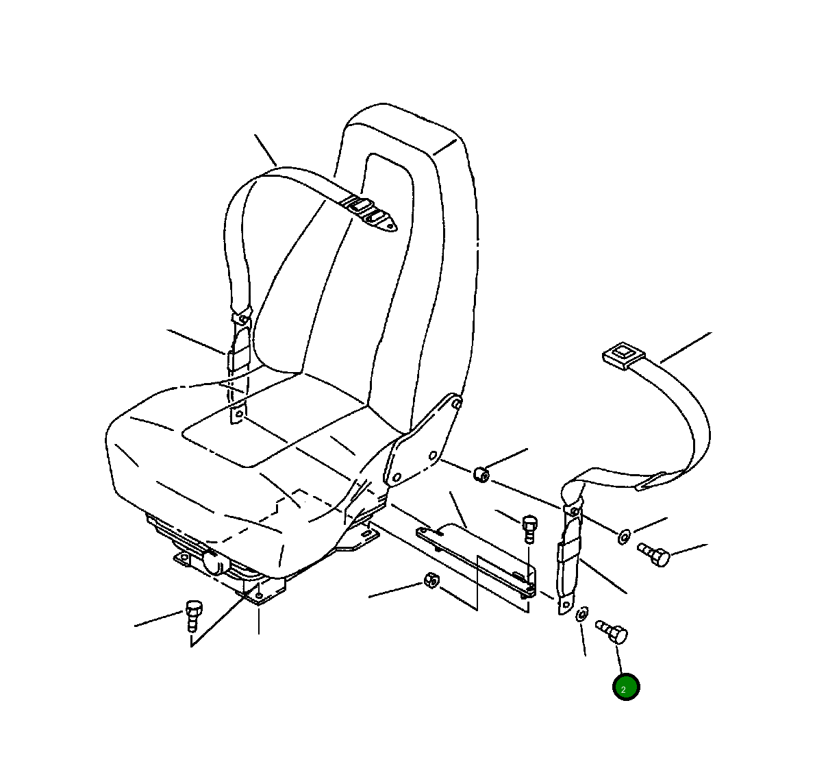 Болт 25 796 R1  Komatsu