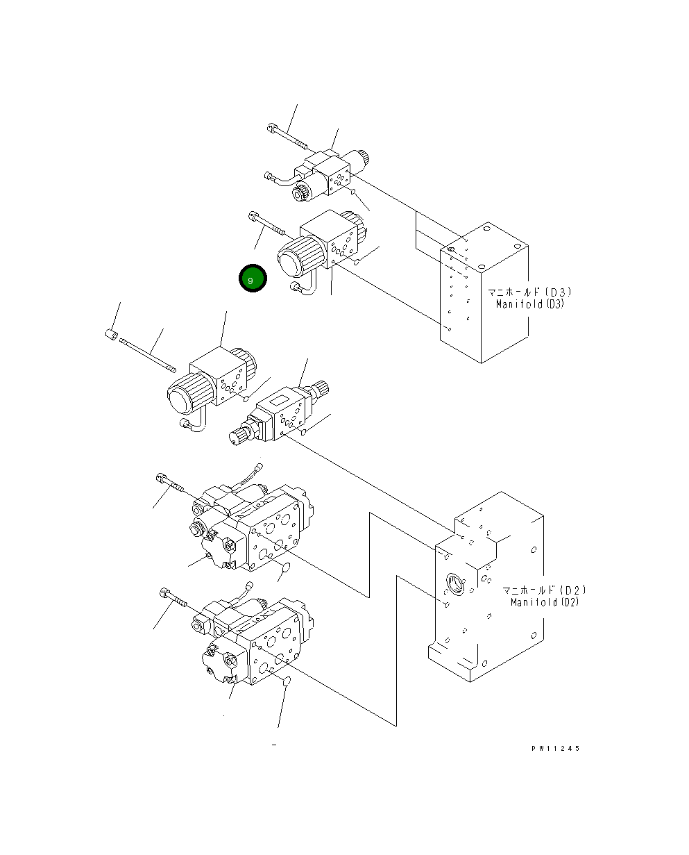 Болт 01252-40635  Komatsu