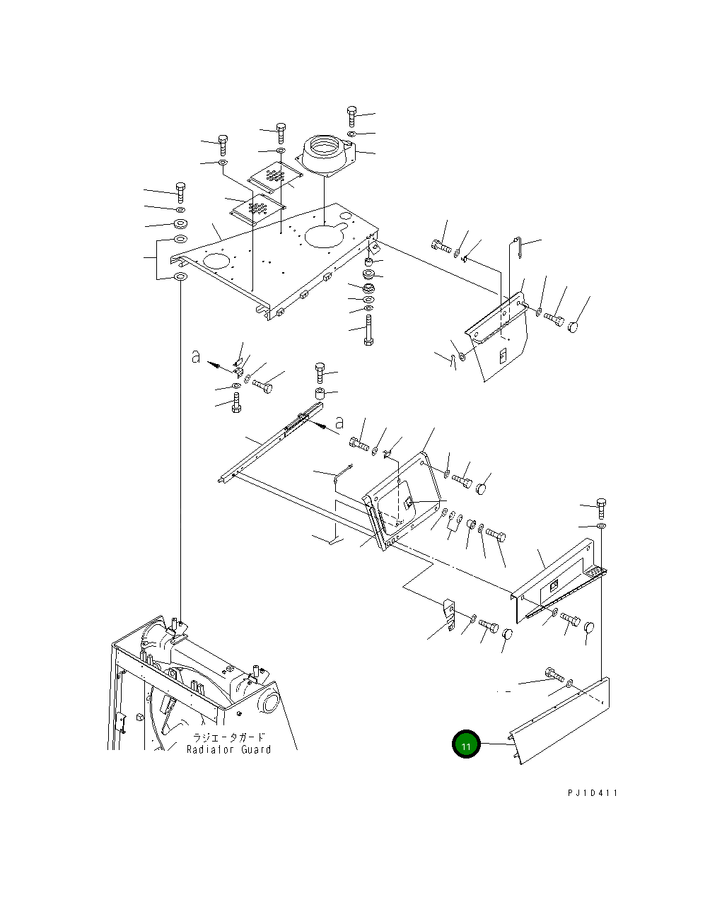 Крышка 195-54-57211 Komatsu
