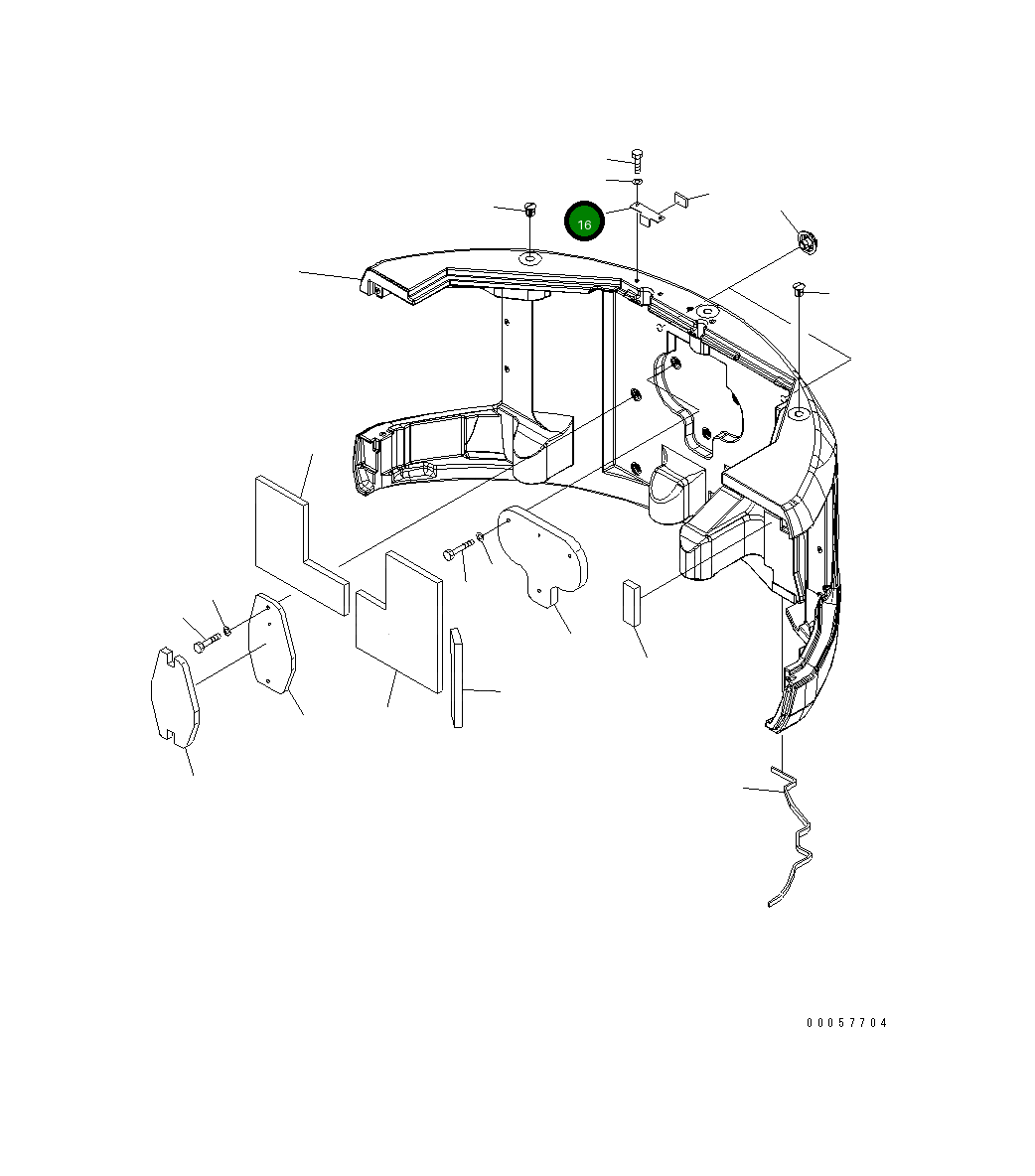 Крышка 22B-46-23160 Komatsu