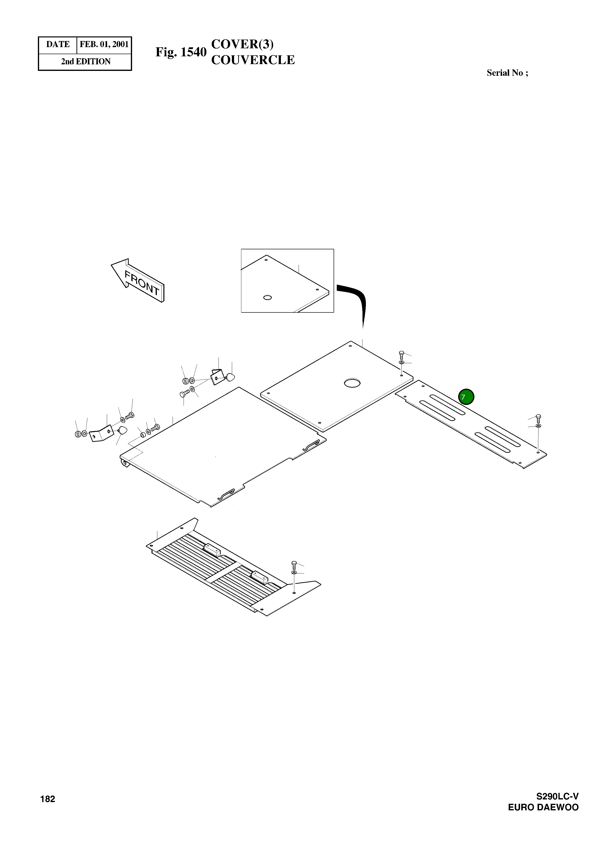 Крышка 2621-3540A Komatsu