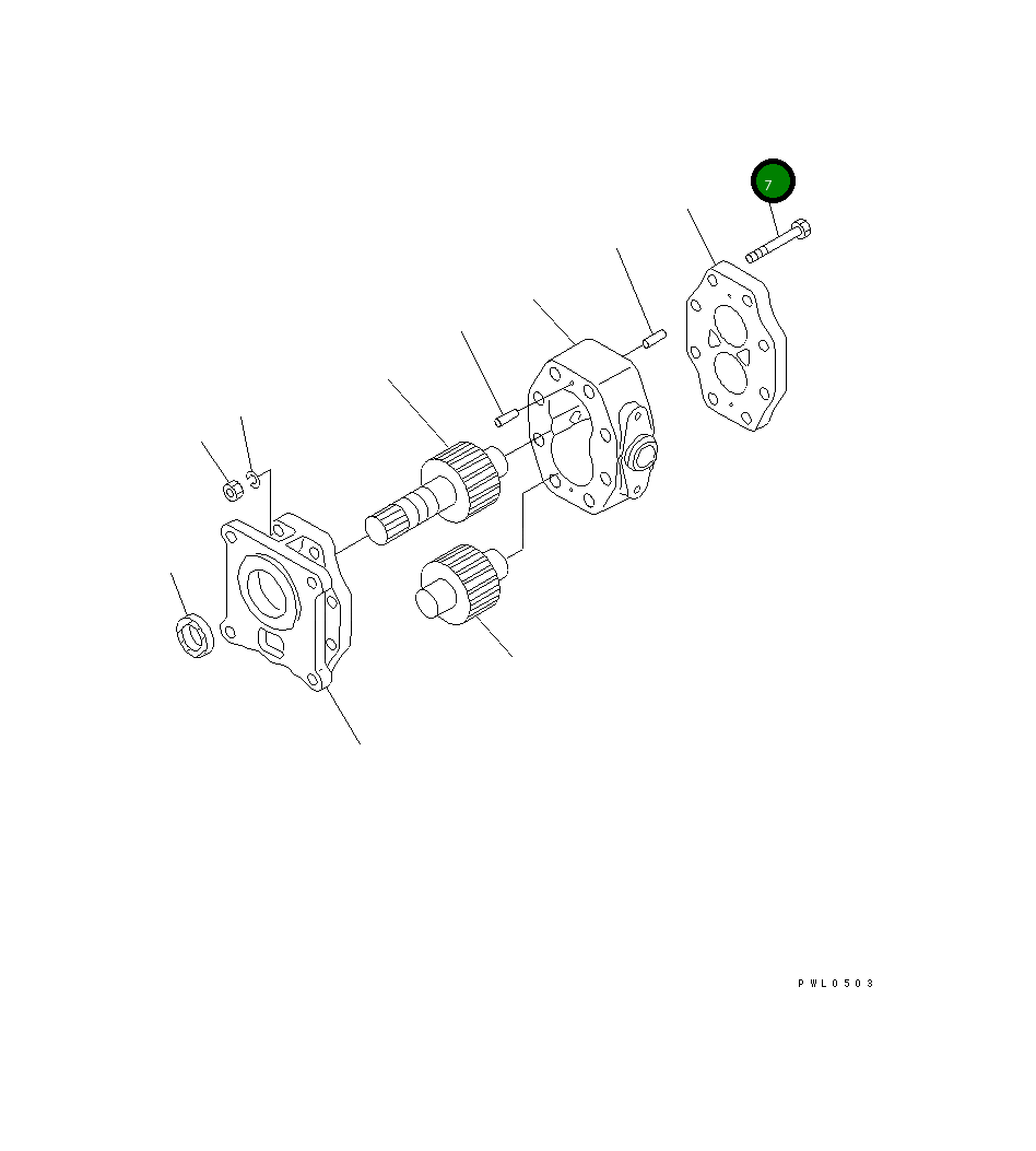 Болт 07434-71080 Komatsu