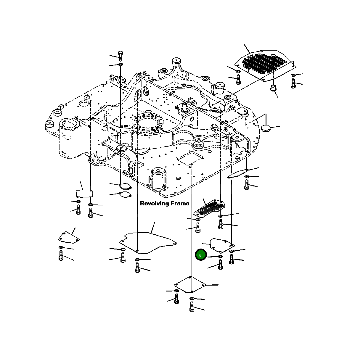 Крышка 22P-54-11451 Komatsu
