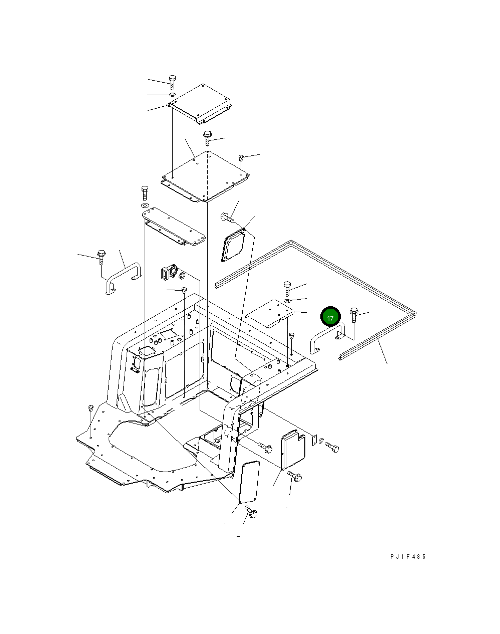 Крышка 195-54-68341 Komatsu