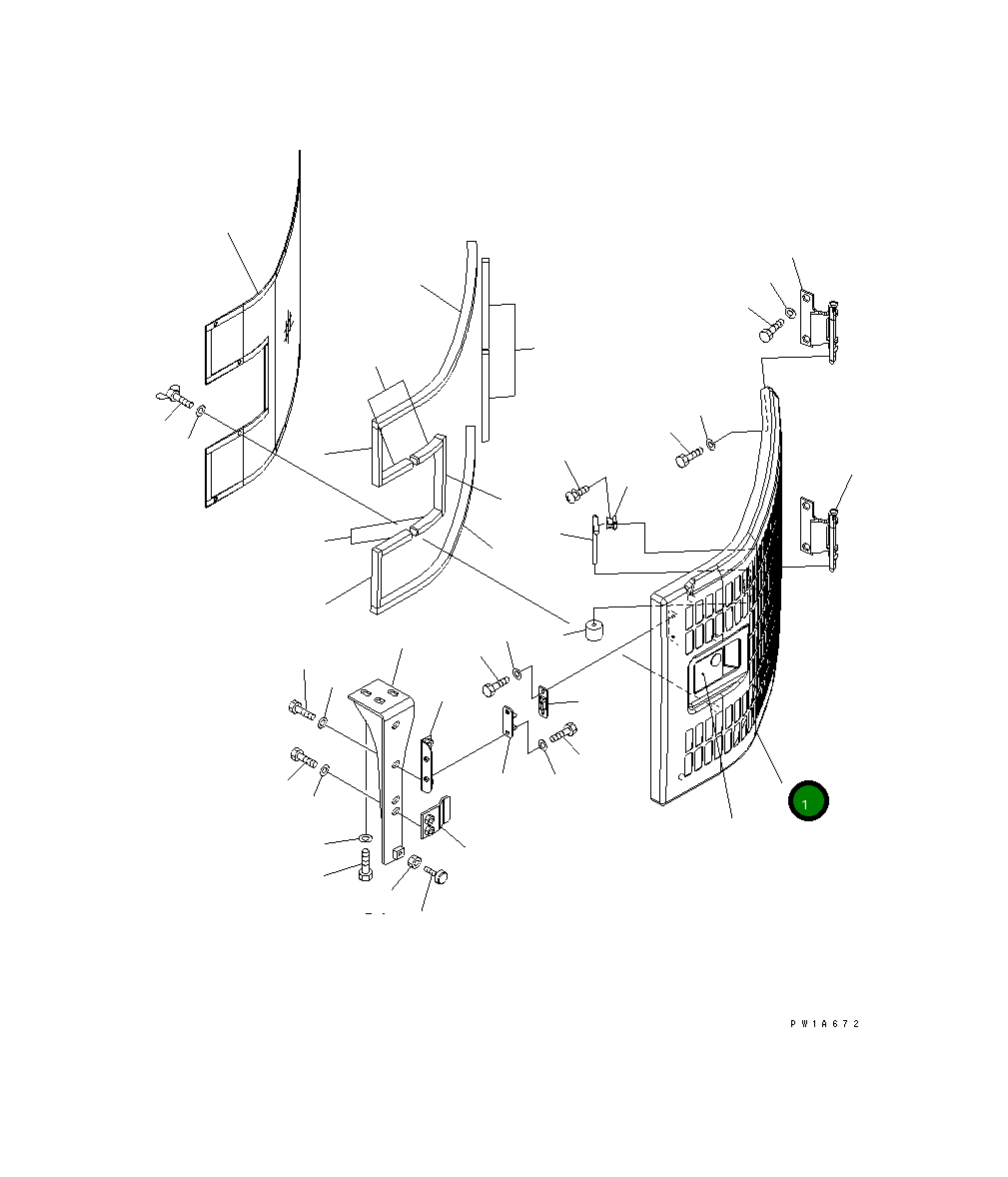 Крышка 22U-54-22471NW Komatsu