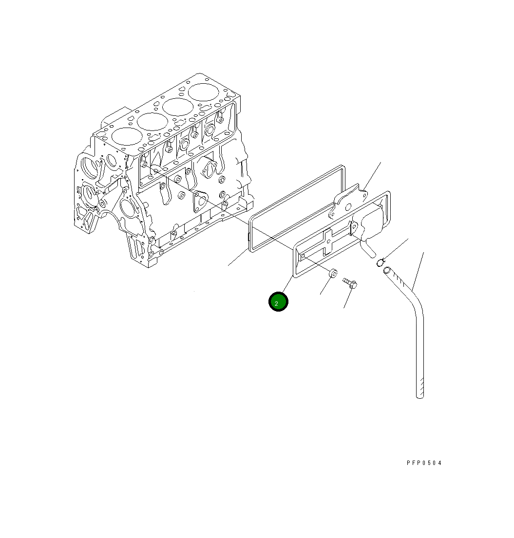 Крышка 6732-21-6250  Komatsu