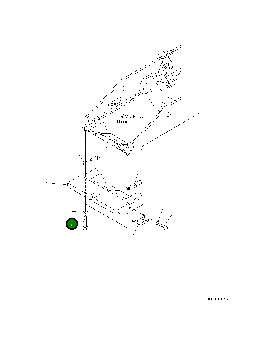 Болт 156-70-12250 Komatsu