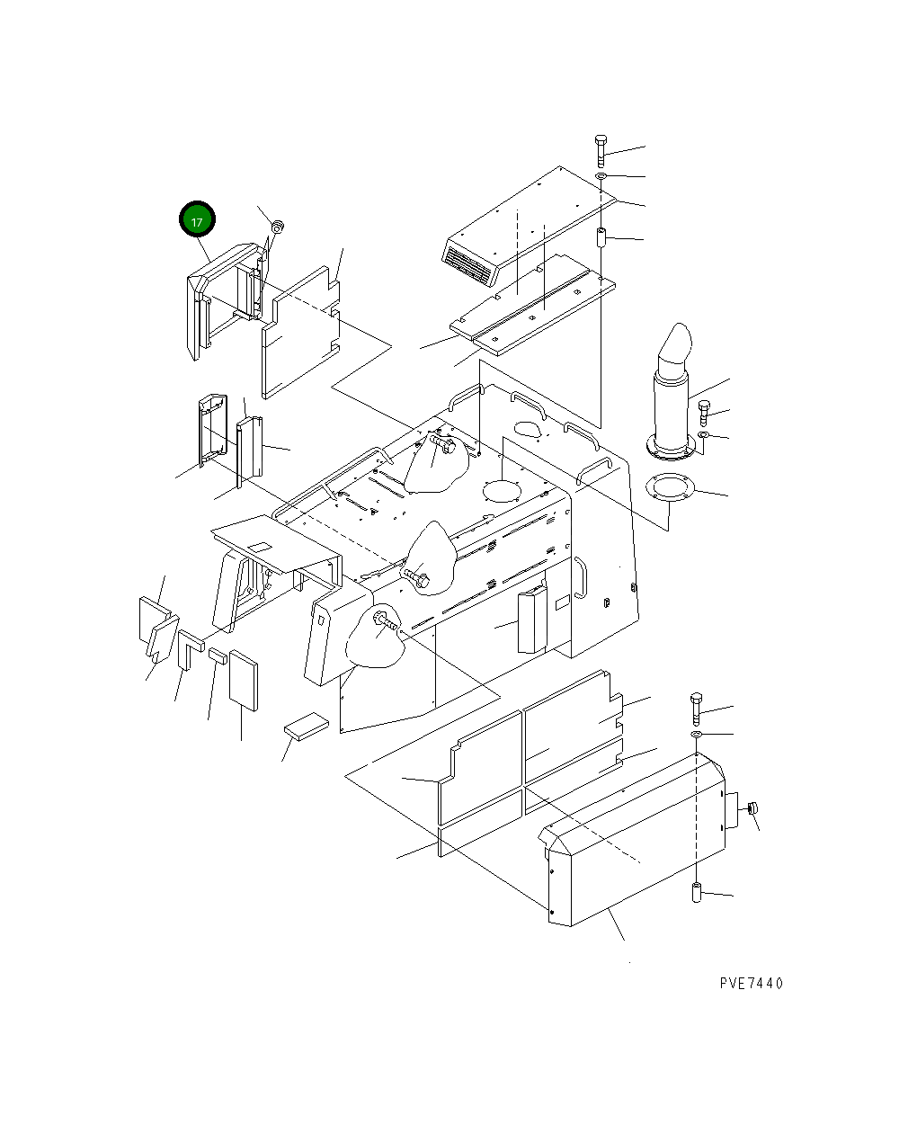Крышка 426-Z84-1381 Komatsu