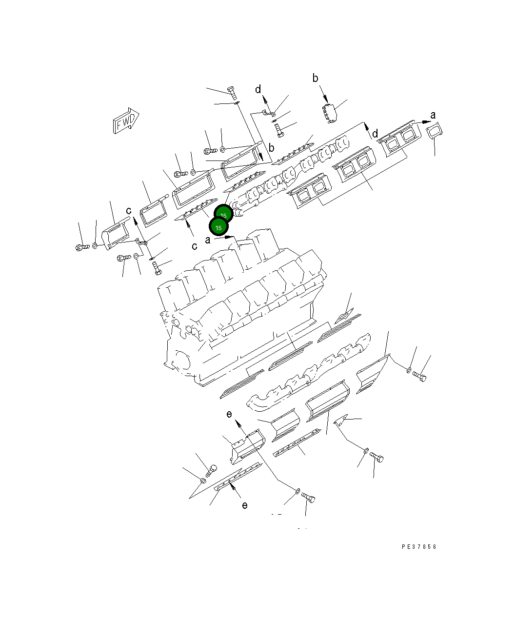 Крышка 6166-11-9160  Komatsu