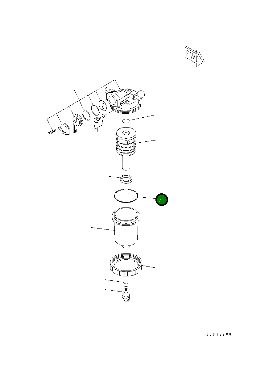 Кольцо уплотнительное (O-Ring) 453-676 Komatsu