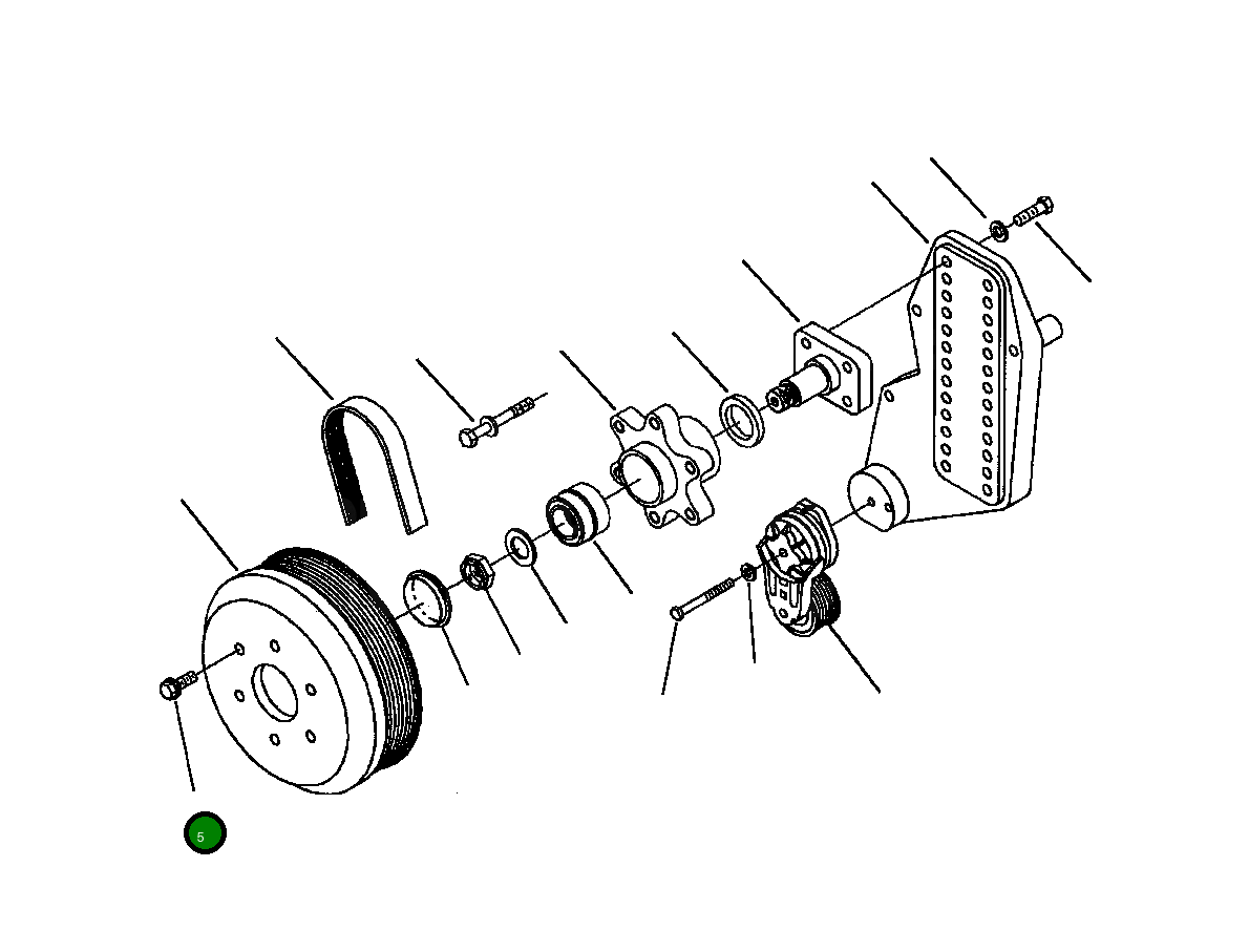 Болт 1296 186 H1 Komatsu