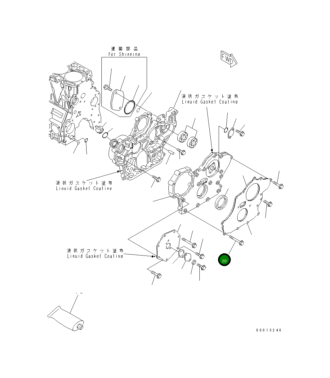 Болт YM129001-91810  Komatsu