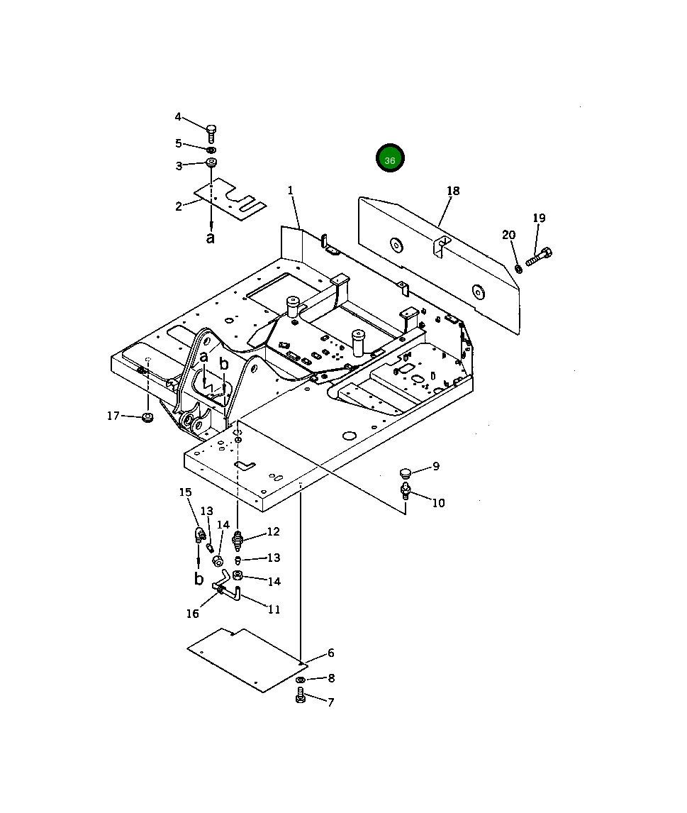 Крышка 201-54-42910  Komatsu