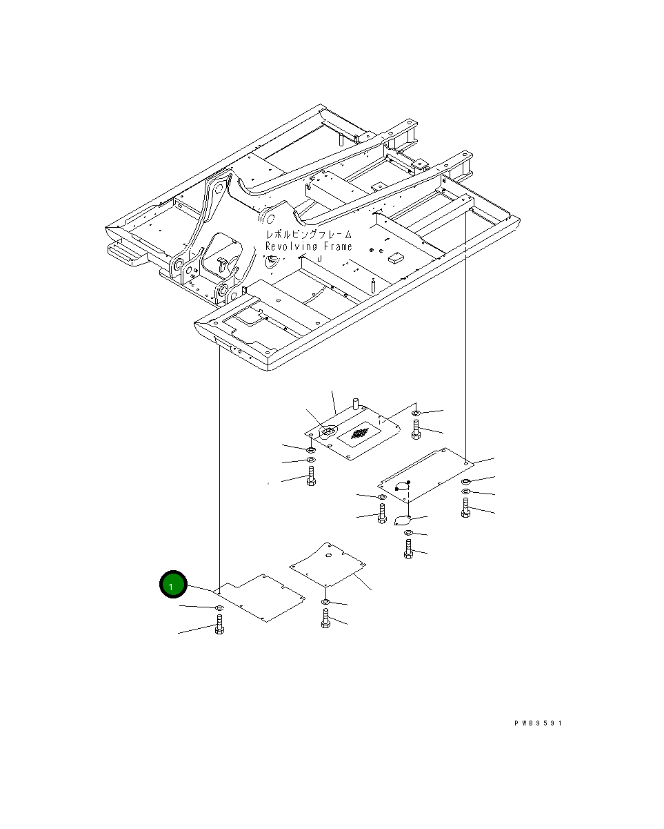 Крышка 206-54-K1210 Komatsu