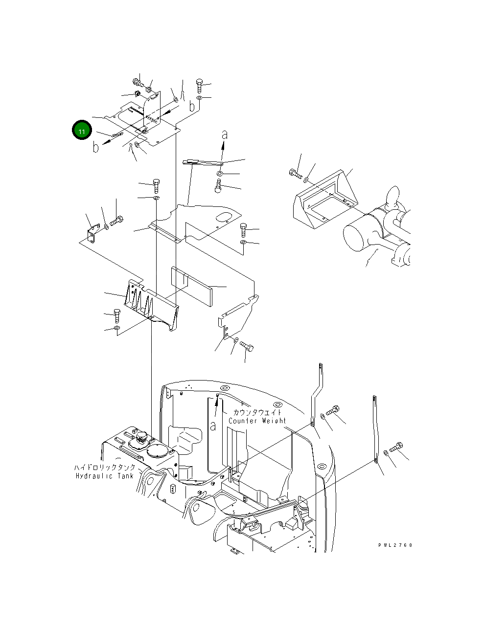 Крышка 22U-54-17470 Komatsu