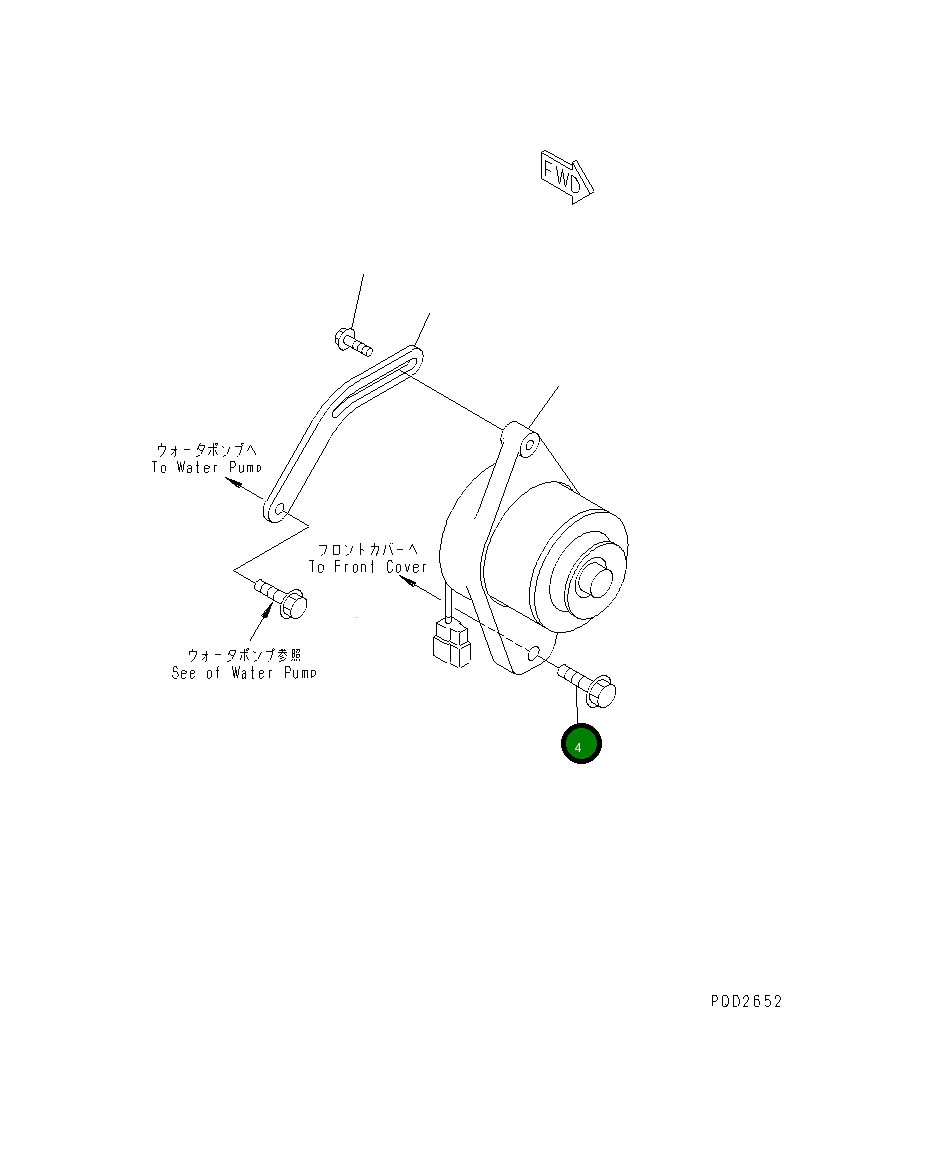 Болт YM26106-100402 Komatsu