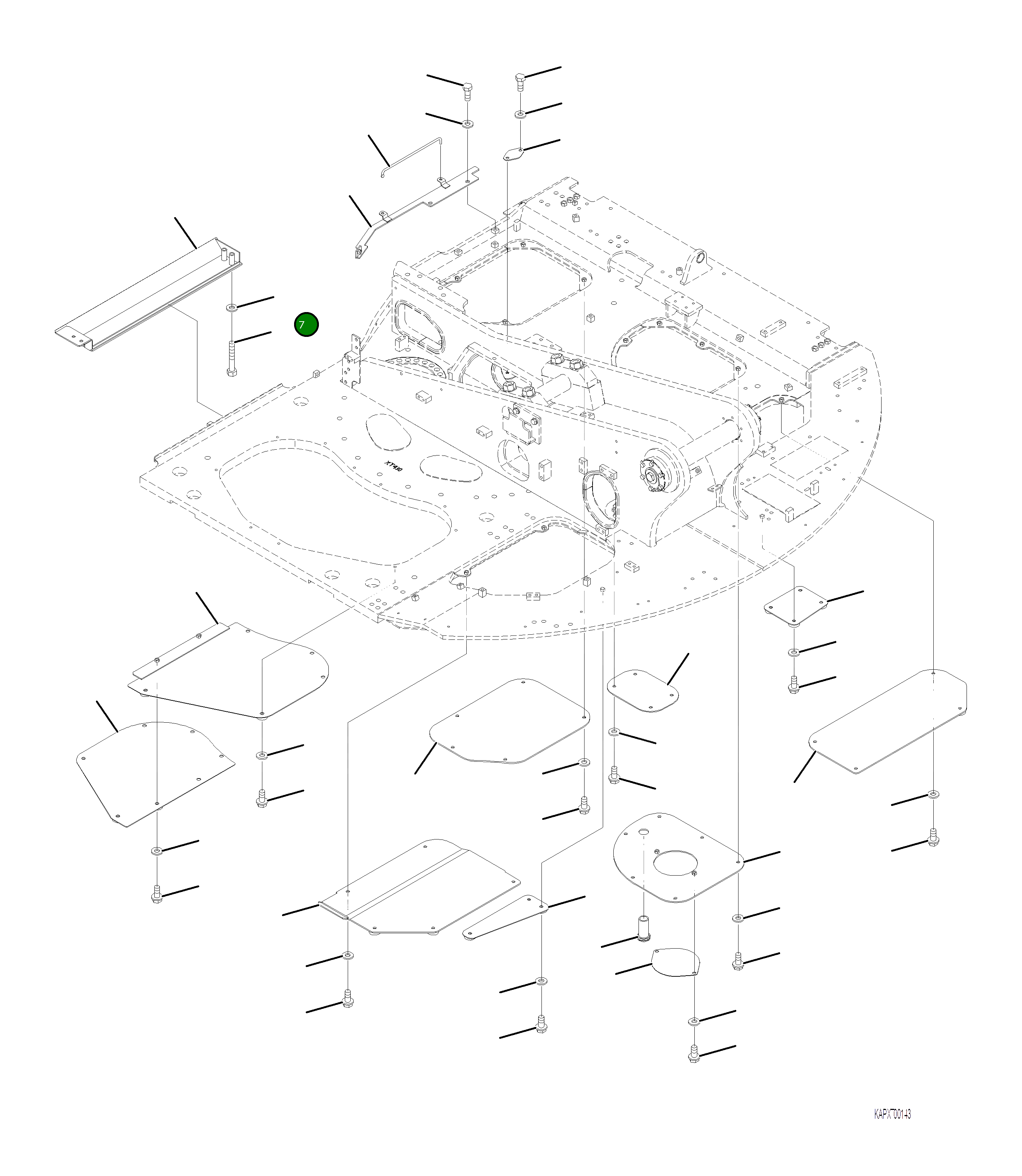 Крышка 4A1-54-21580  Komatsu