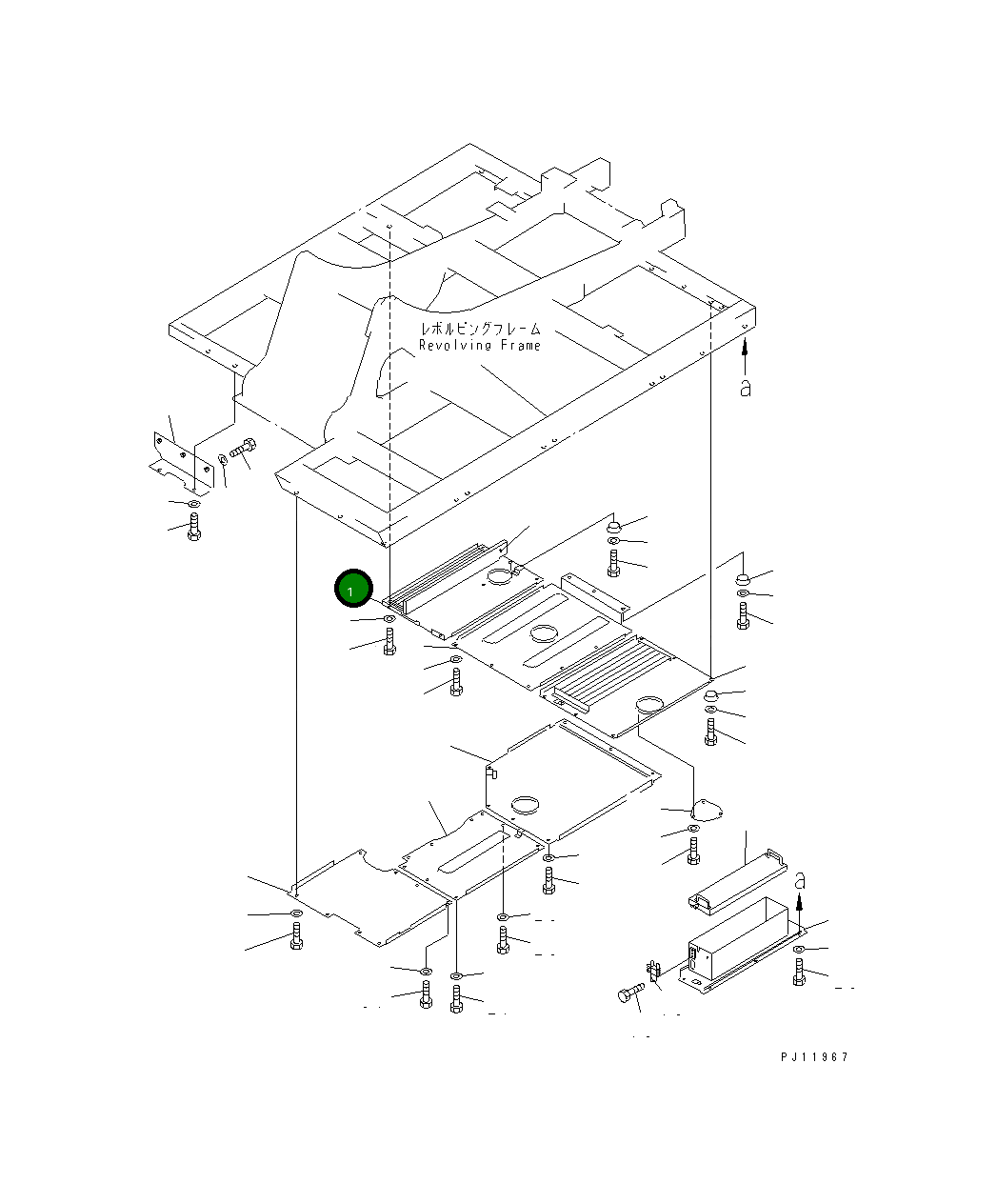Крышка 20K-54-12160  Komatsu
