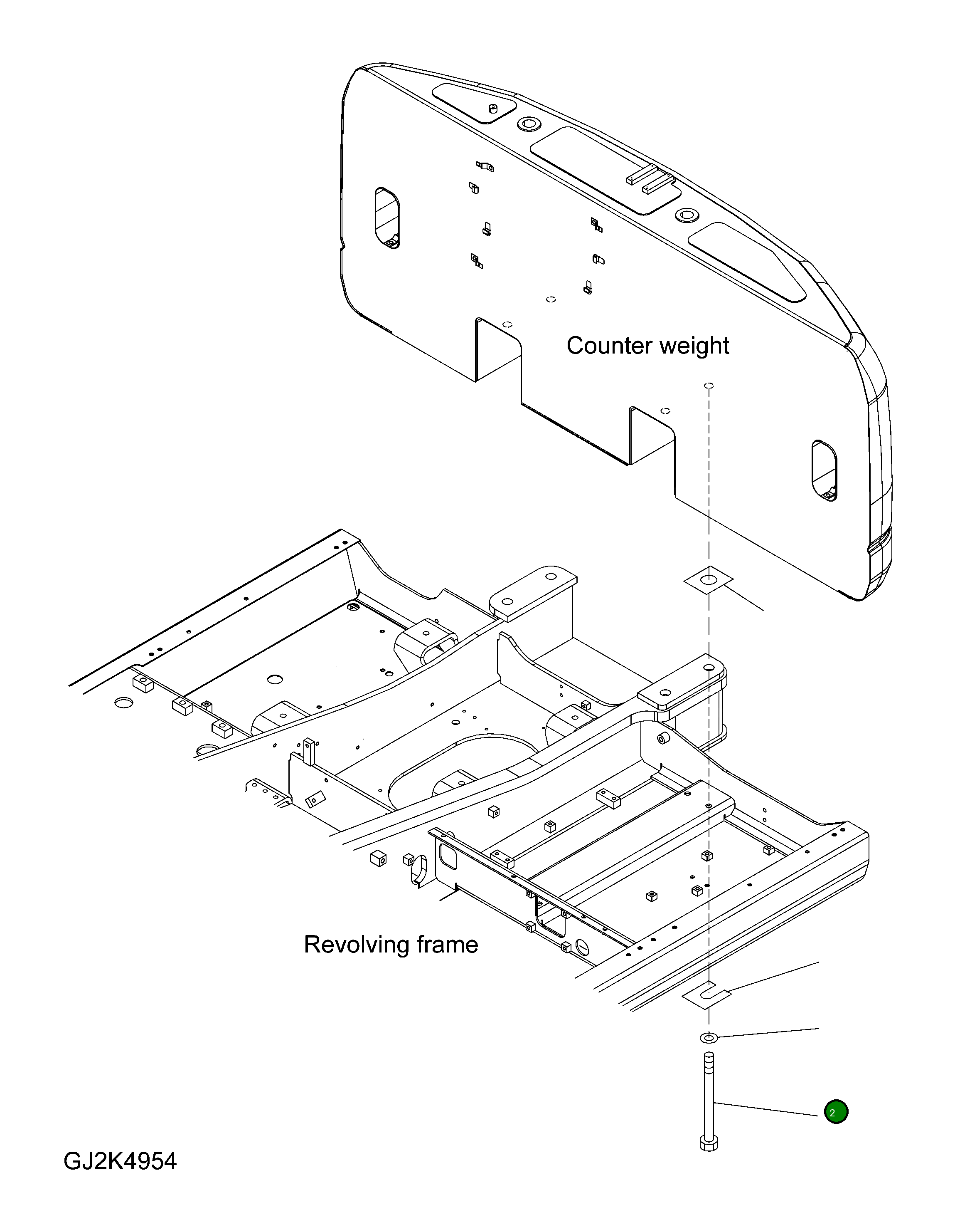 Болт 20E-46-31340  Komatsu
