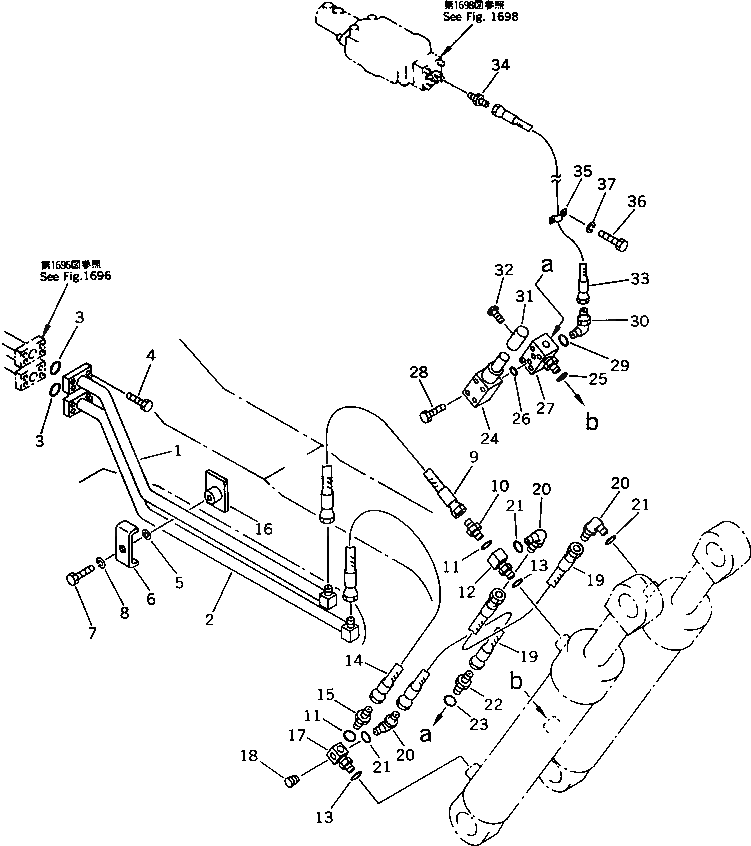 Болт MRK1252-40555 Komatsu