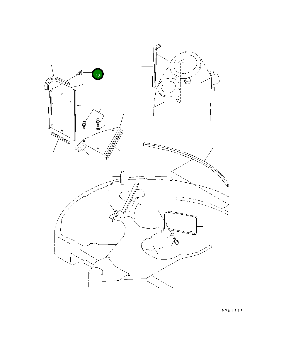 Болт YM26013-100162 Komatsu