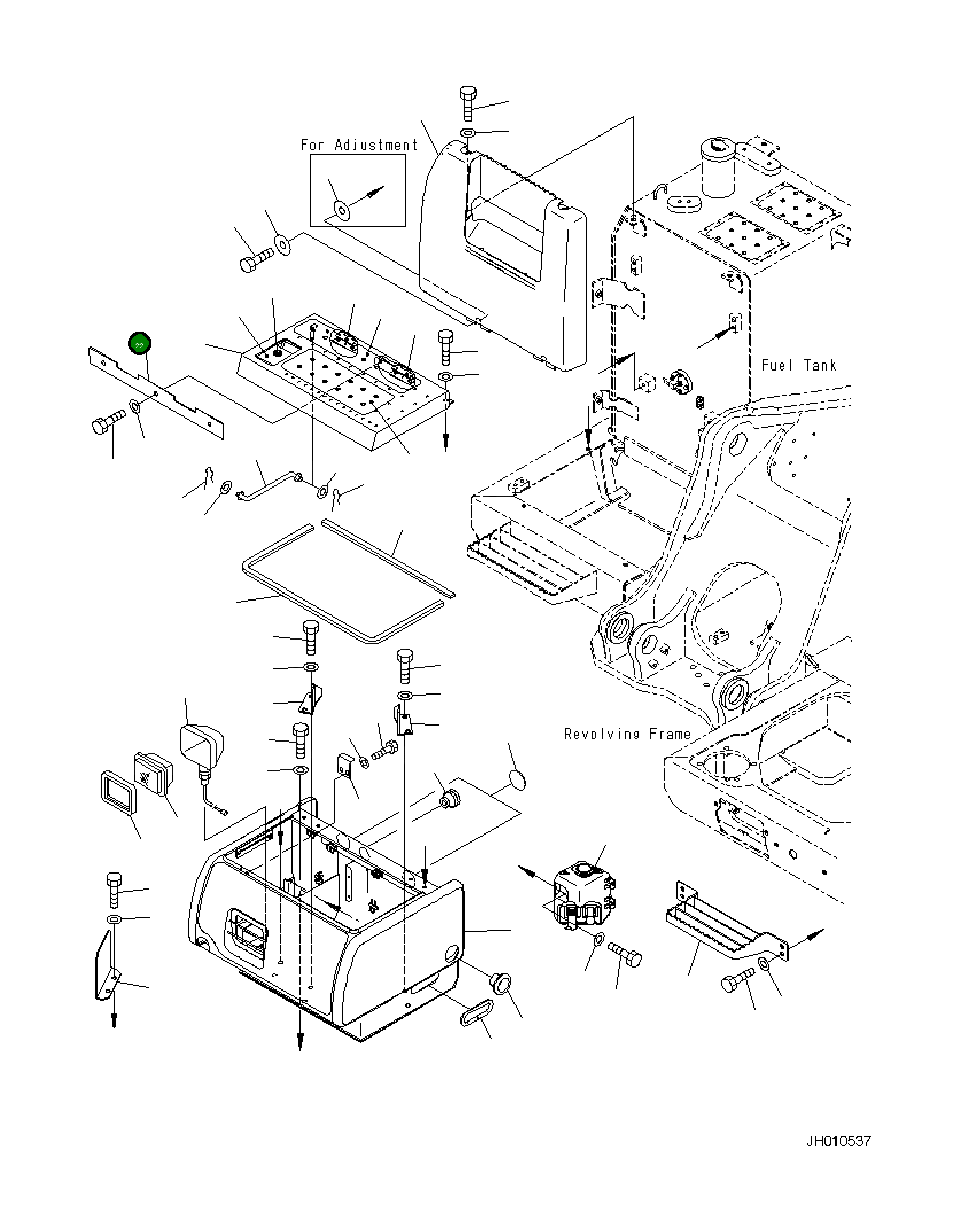 Крышка 21K-54-42251  Komatsu