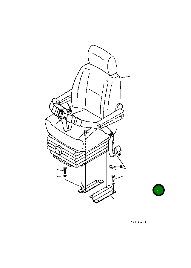 Болт 01435-40820 Komatsu