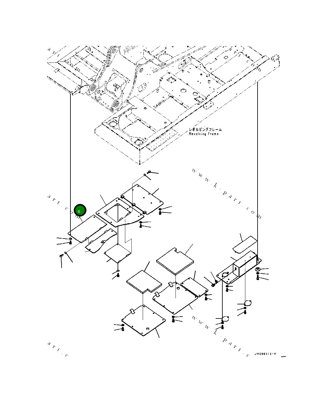 Крышка 20Y-54-B2130 Komatsu