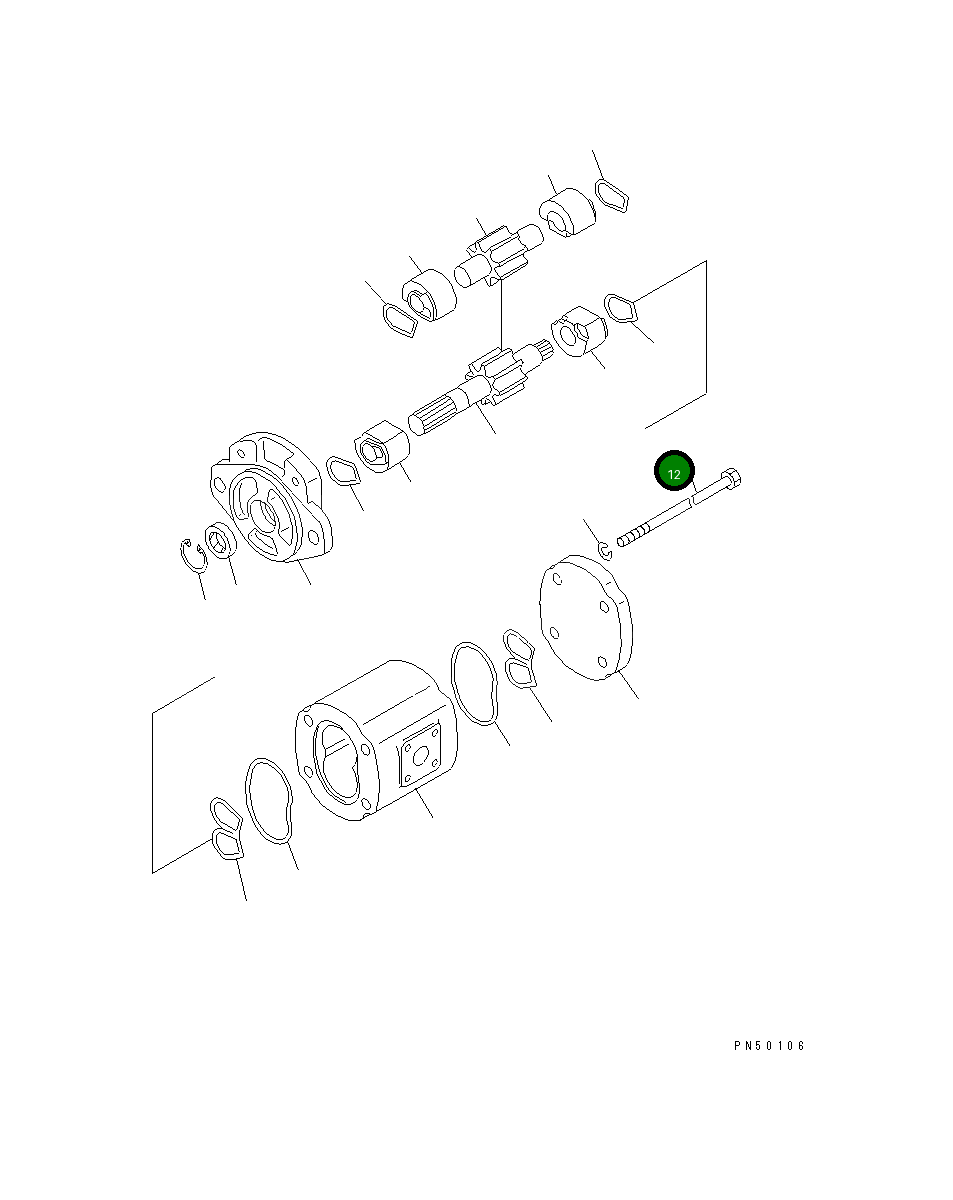 Болт KB20121-31285 Komatsu