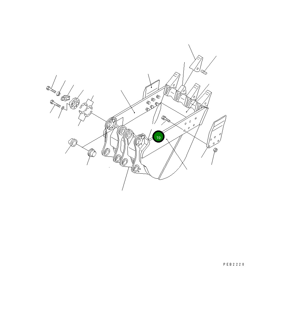 Болт 21T-70-14160 Komatsu