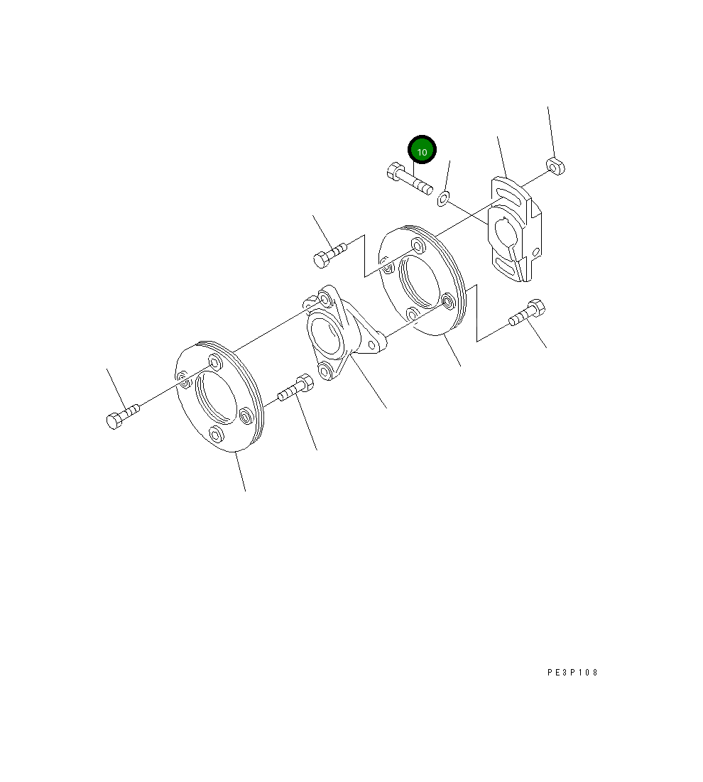 Болт DK156633-5200  Komatsu