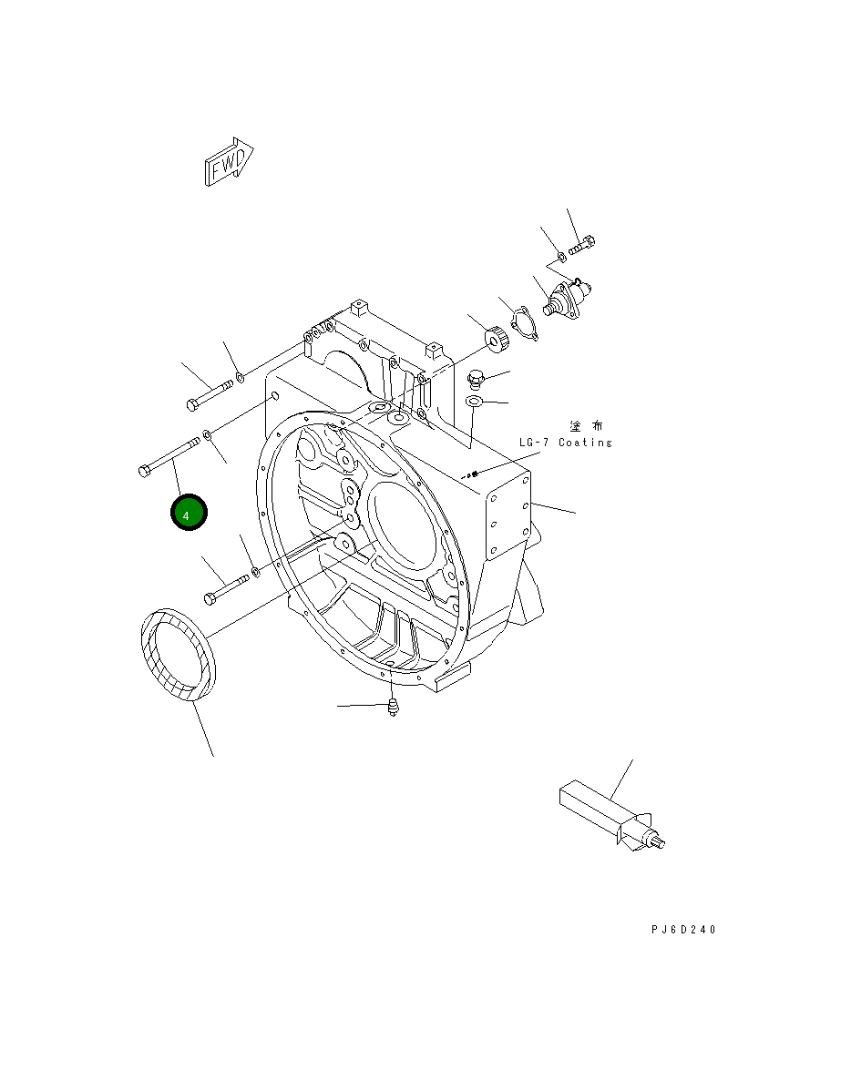 Болт 01011-E1290 Komatsu
