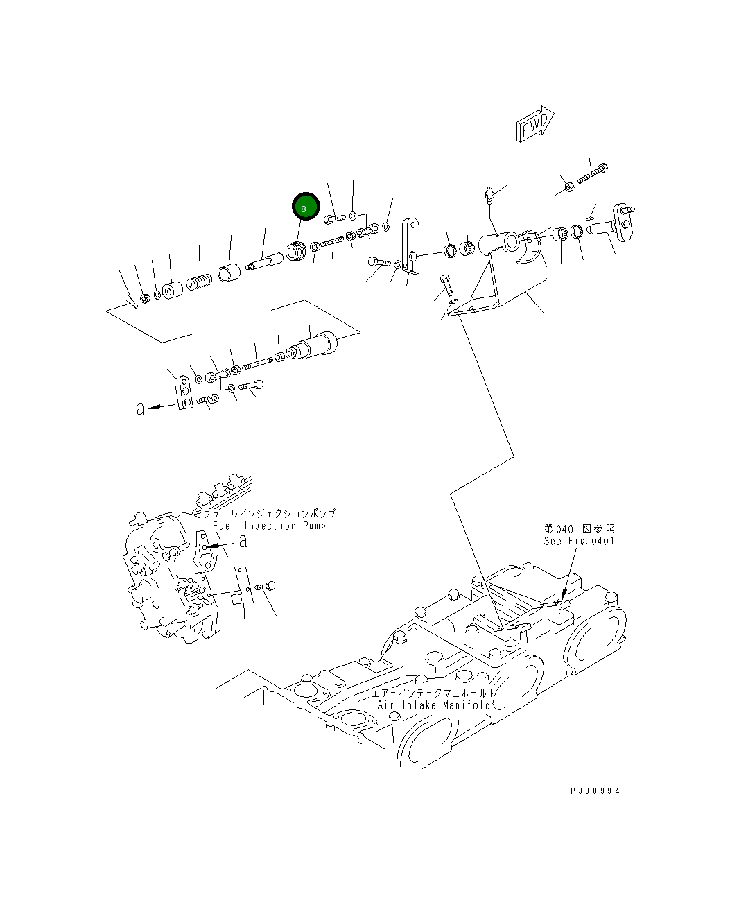 Болт 6164-71-7250 Komatsu