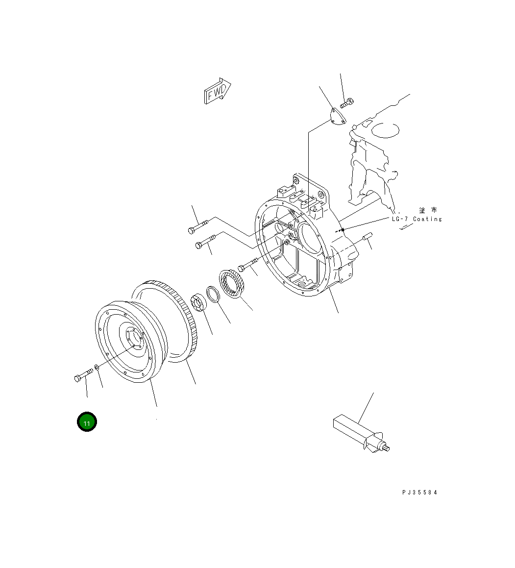 Болт 01050-31650  Komatsu