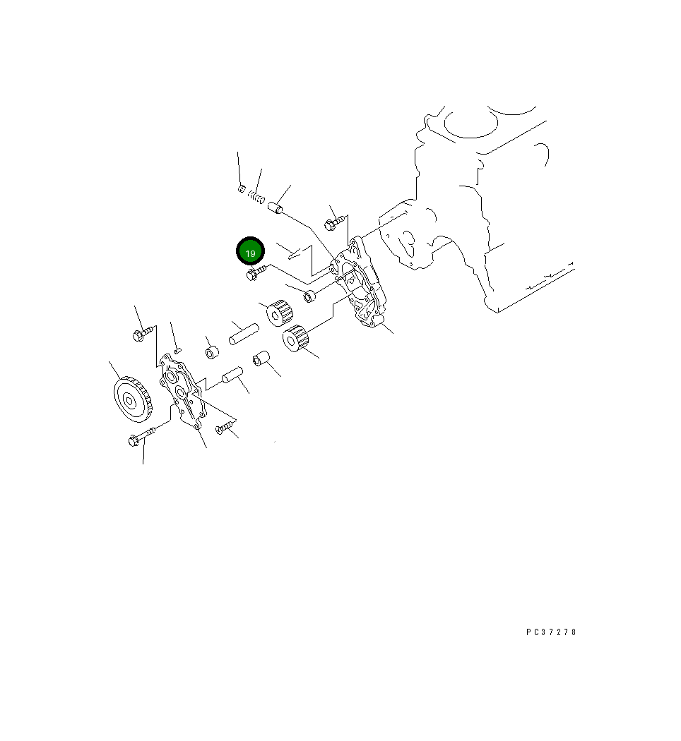 Болт 01435-20840 Komatsu