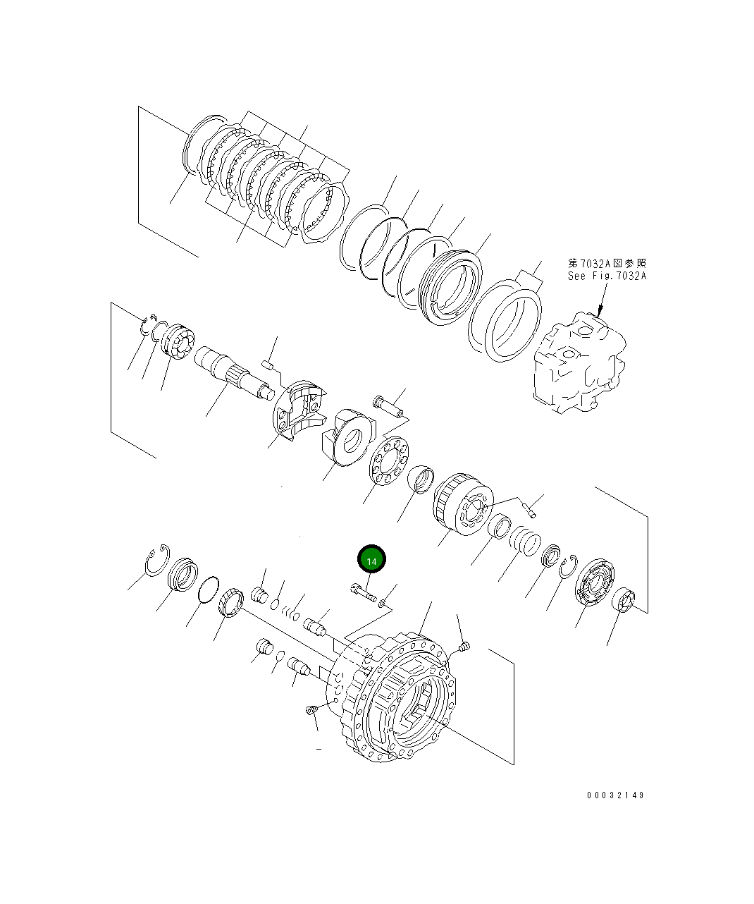 Болт 708-8K-13520 Komatsu