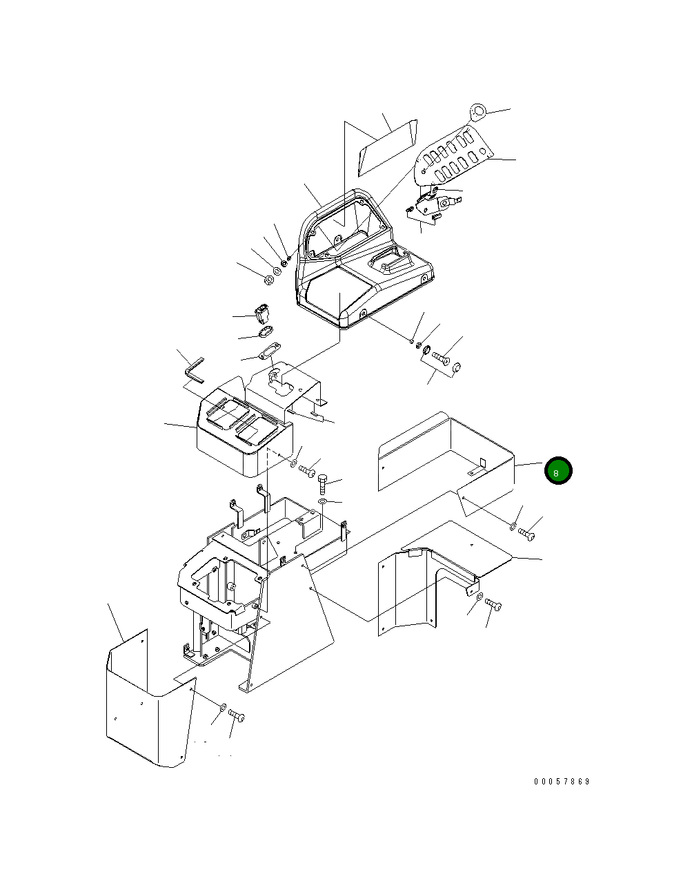 Крышка 423-S35-4360  Komatsu