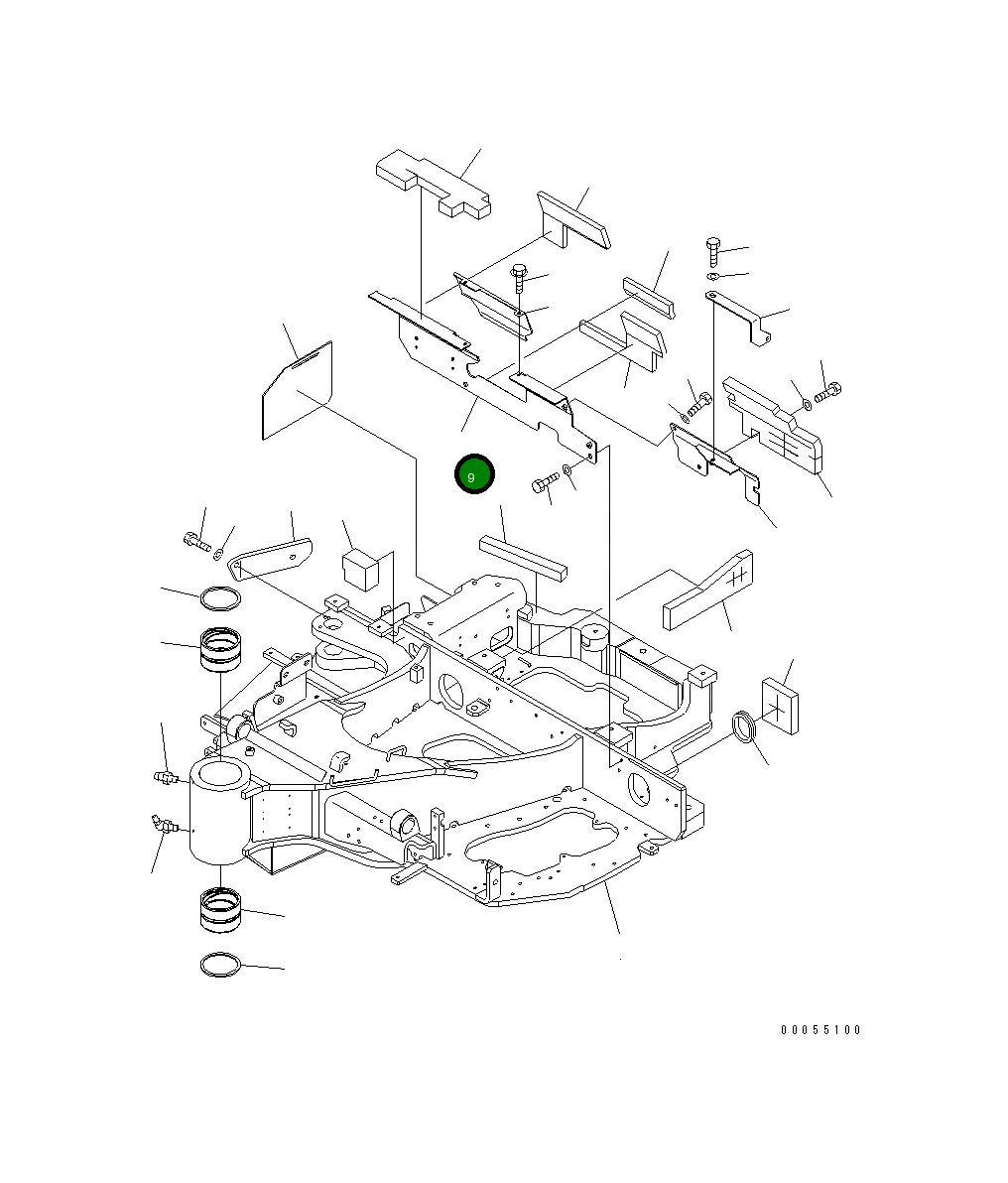 Крышка 22F-46-23510 Komatsu