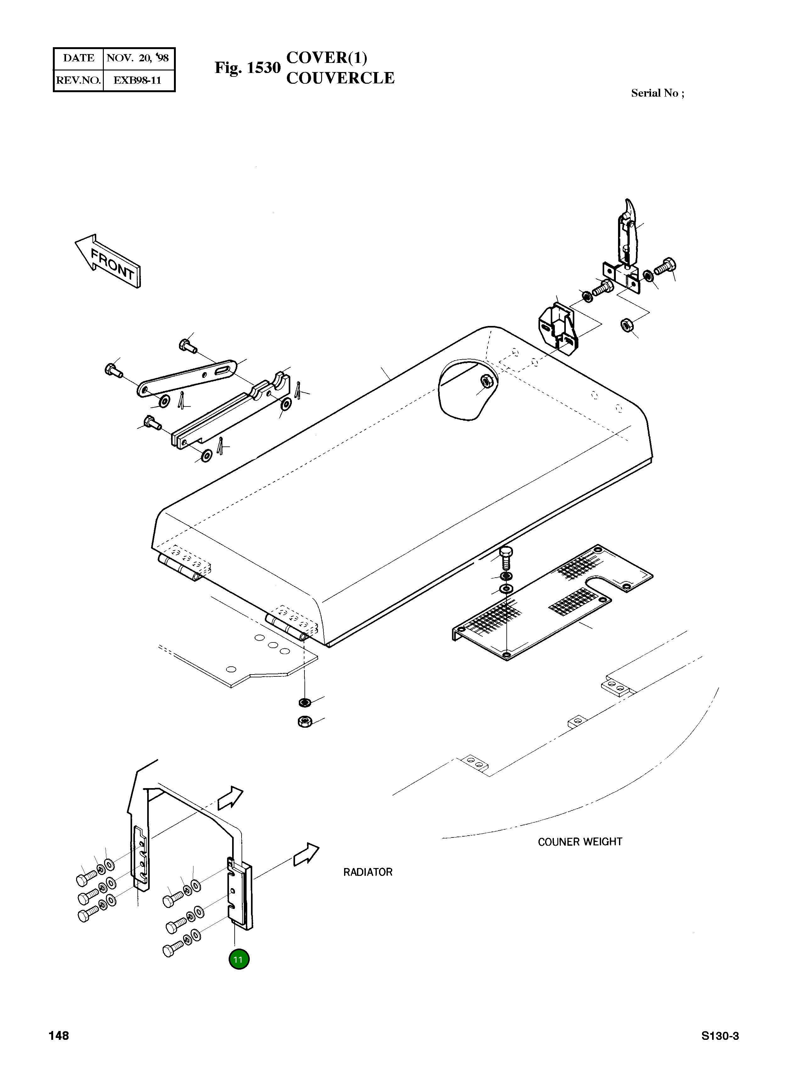 Крышка 2621-2960A Komatsu