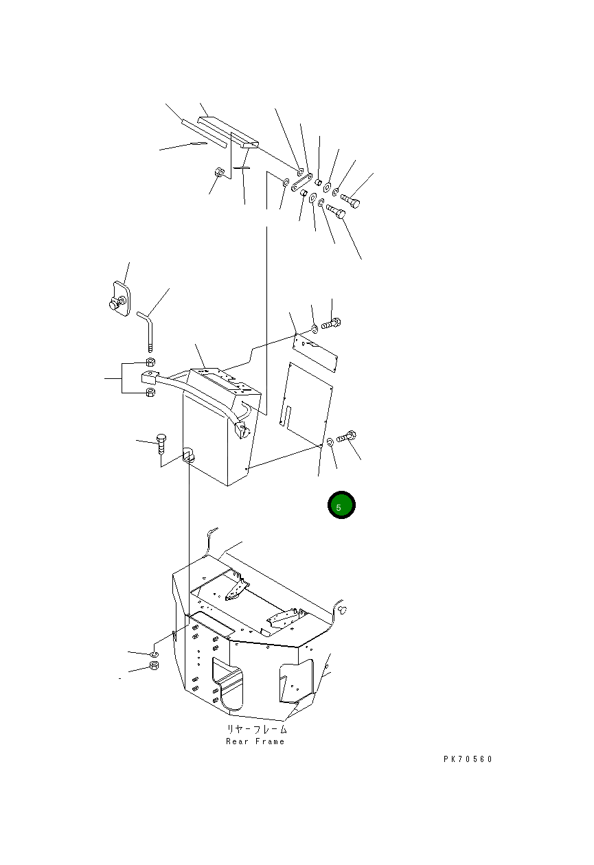 Крышка 2691-1-55610 Komatsu